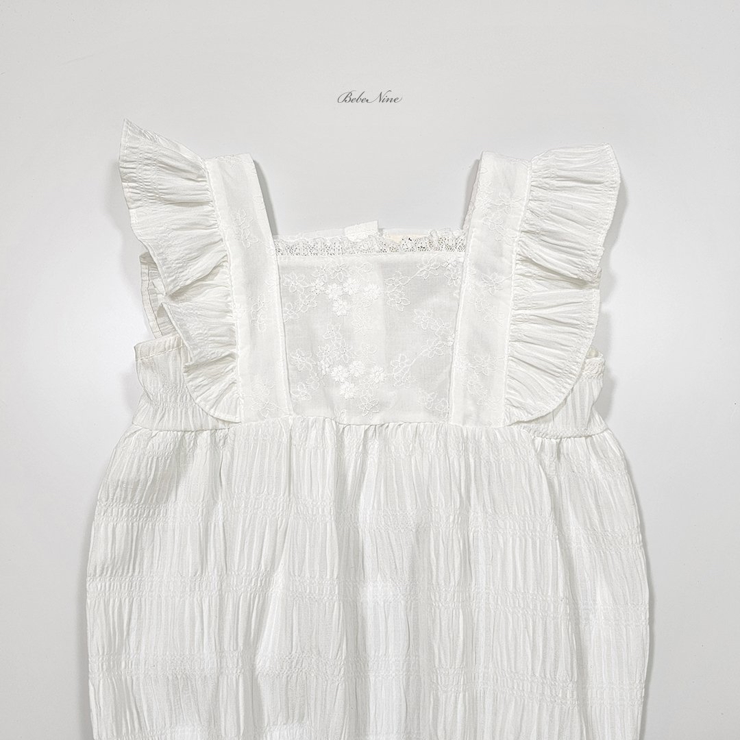 ☀️預訂 韓國直送☀️🇰🇷Bebenine蕾絲荷葉邊背心包屁衣