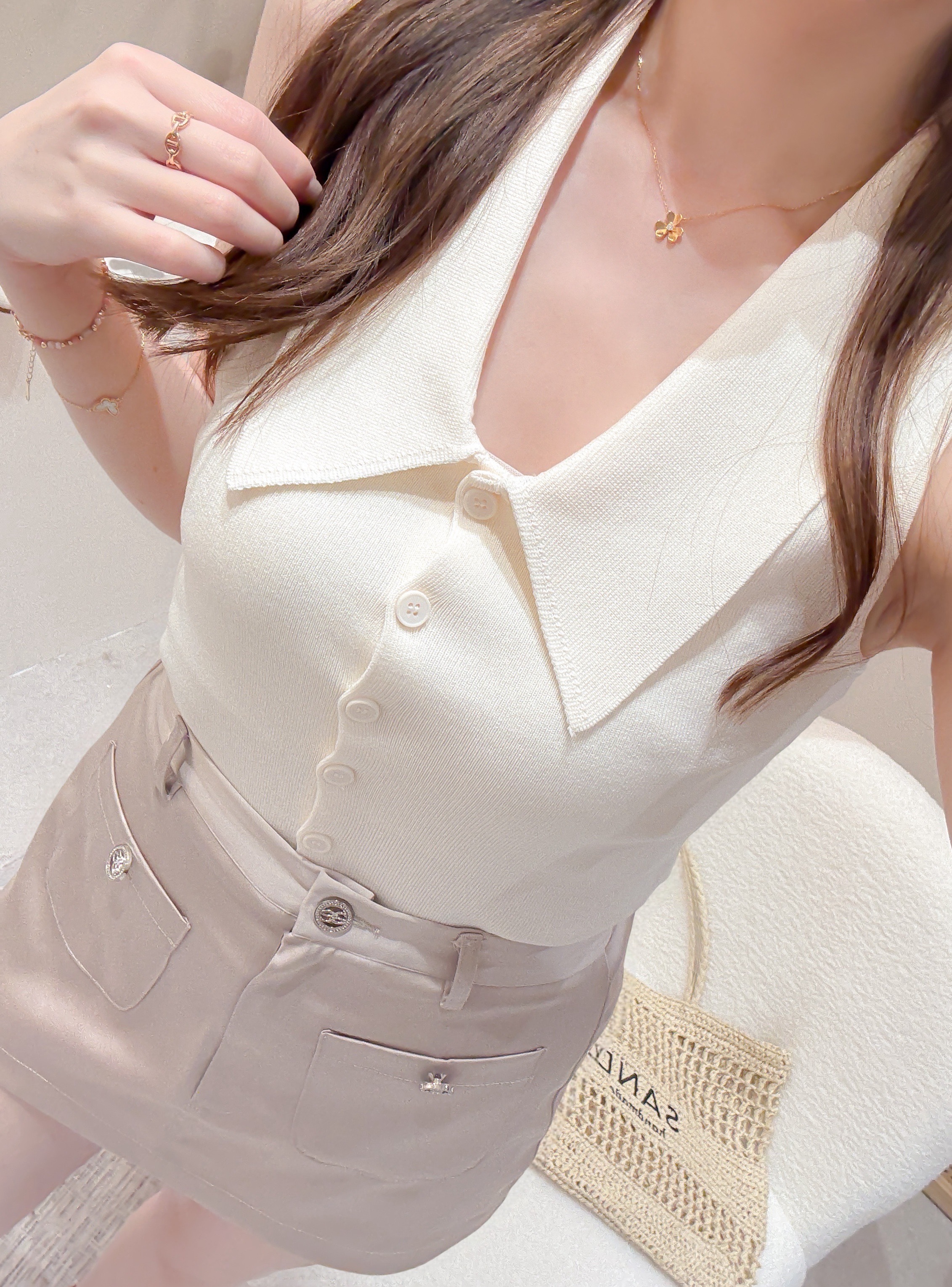 ♥︎法式氣質Polo上衣