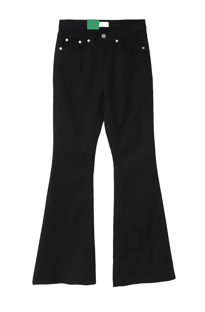 Studded Flap Pocket Bootcut Pants