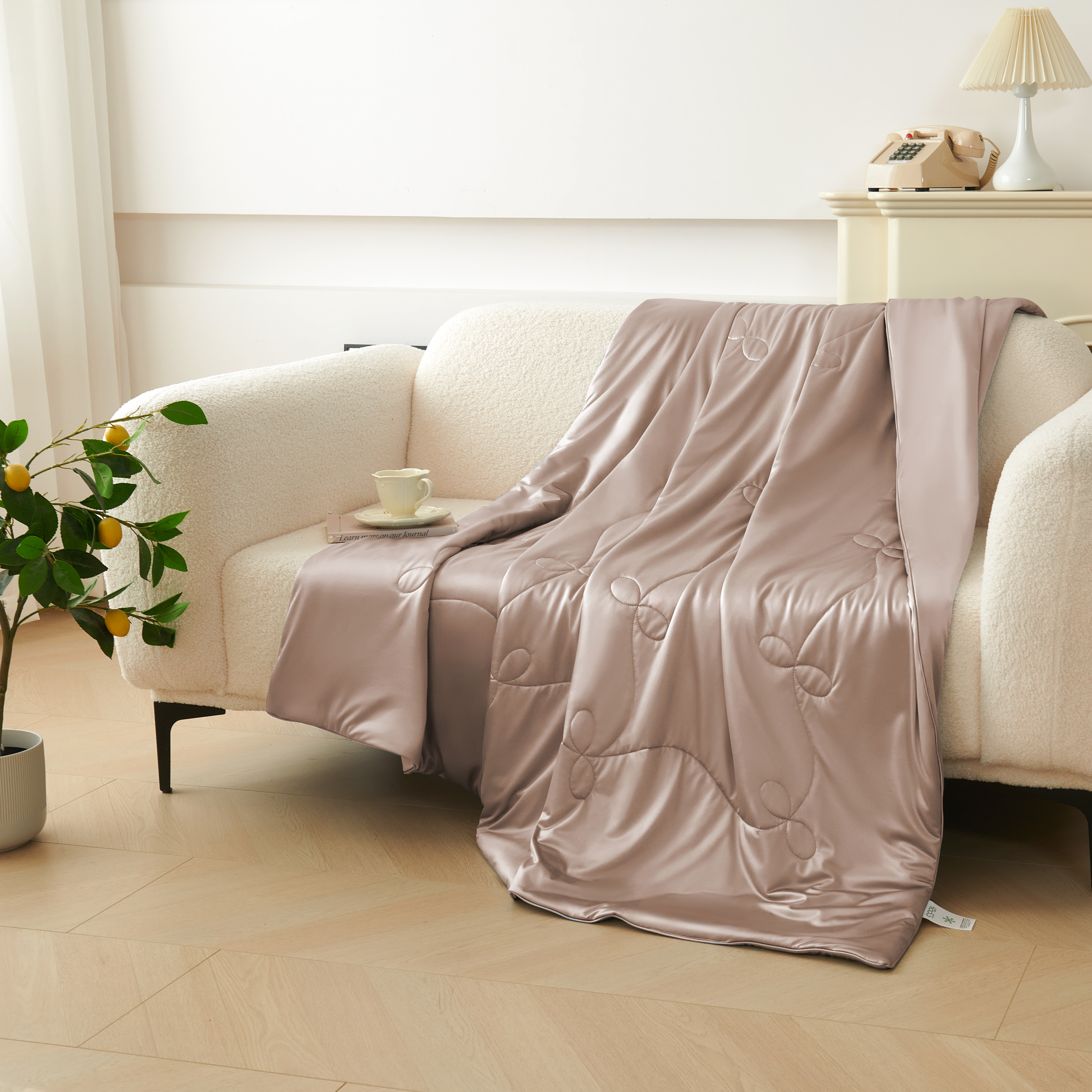 凉感水光被 - 红咖