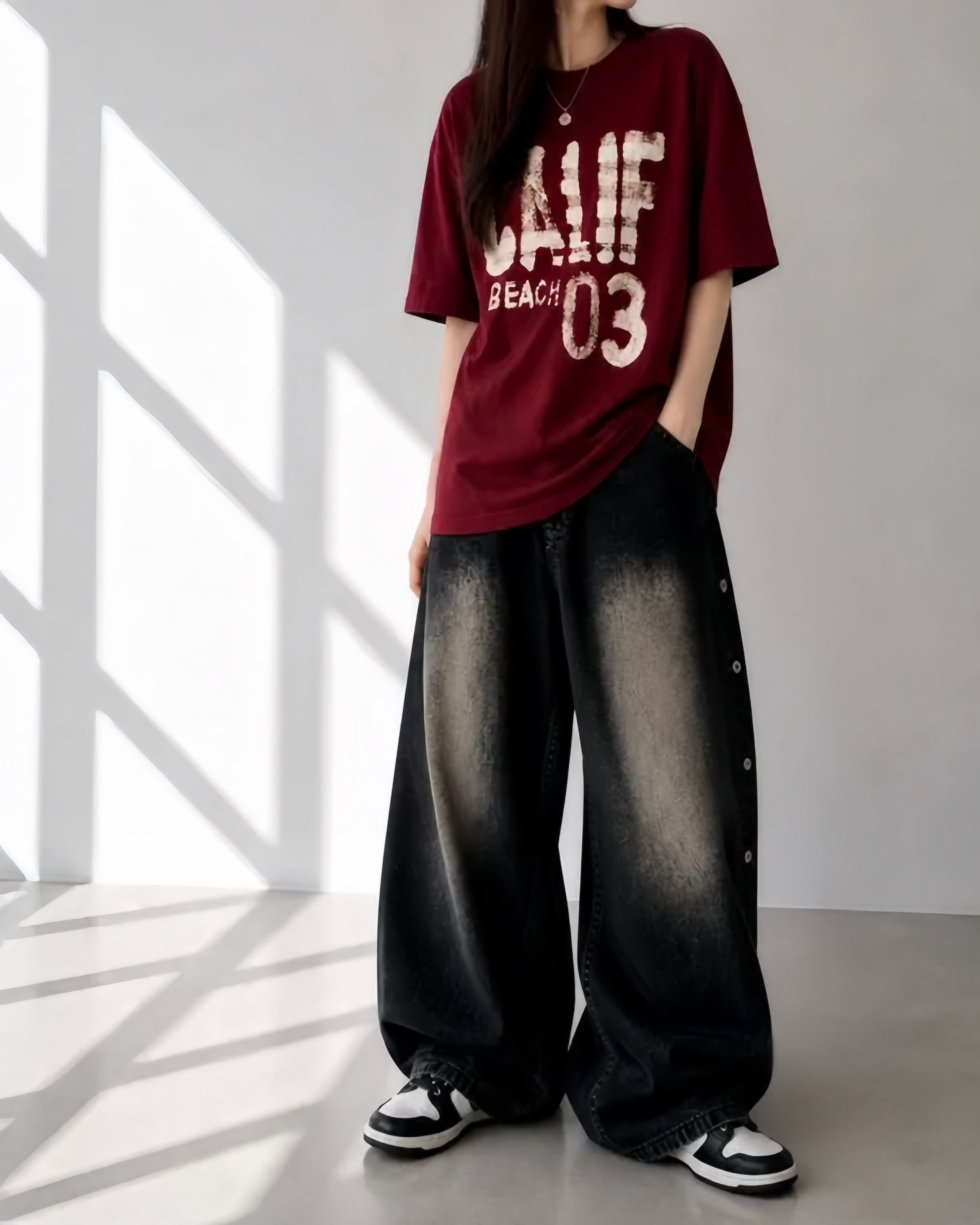 Vintage Wash Graphic Oversized Tee⁠