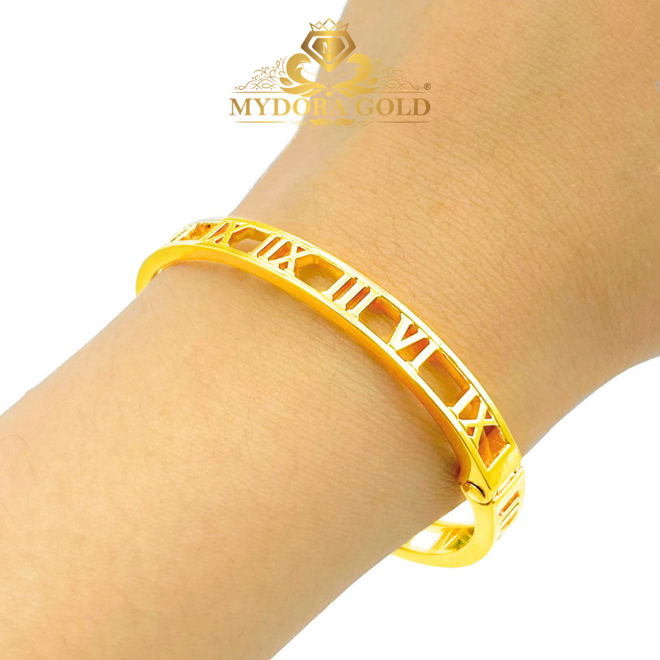 MYDORA Gelang Moden Huruf Roman l EMAS 916/22K