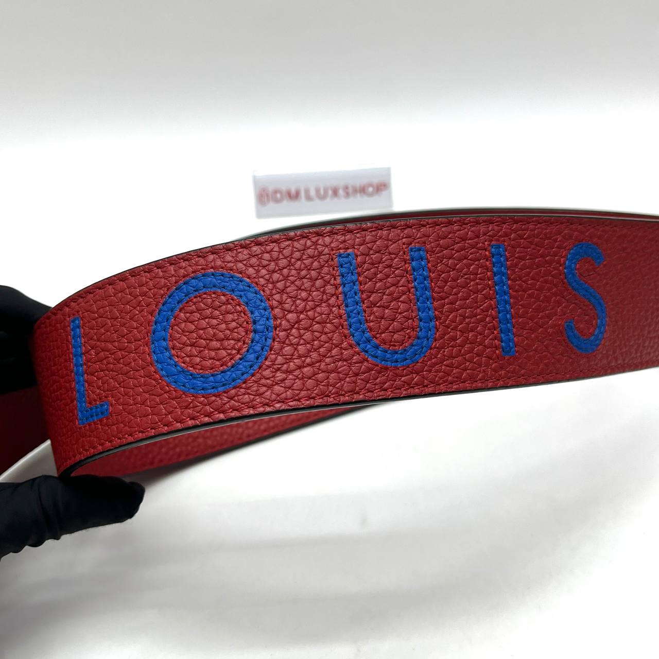 LV Red Leather Strap
