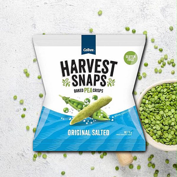 澳洲 Costco │Calbee Harvest Snaps Baked Pea Crisps 卡樂比豌豆脆片 (一箱50包)
