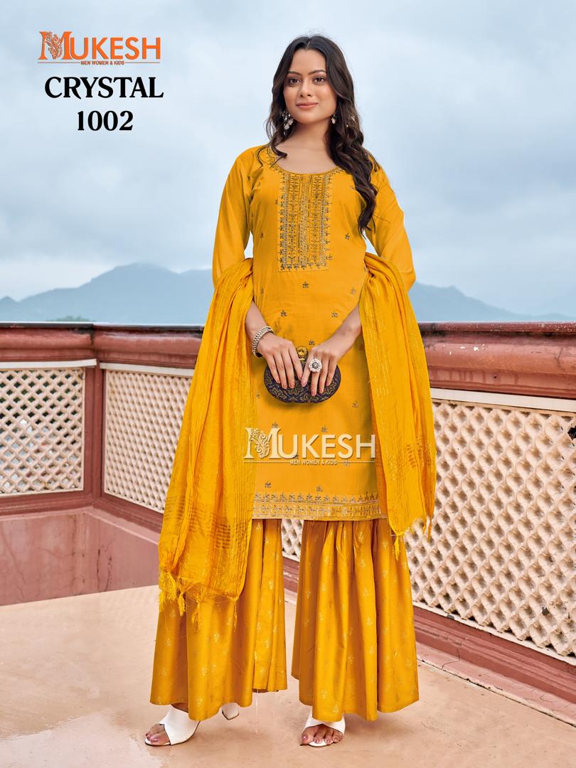 CRYSTAL  KURTI + SHARARA+ DUPATTA