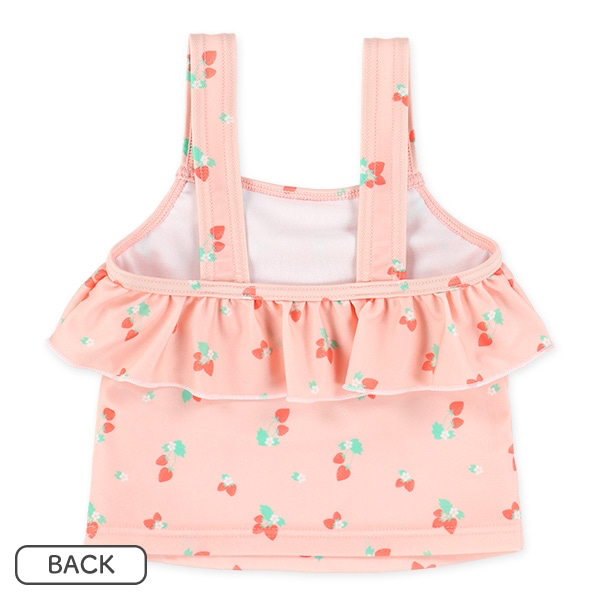 🇯🇵預訂 日本直送🇯🇵草莓滿印荷葉邊吊帶分體泳衣