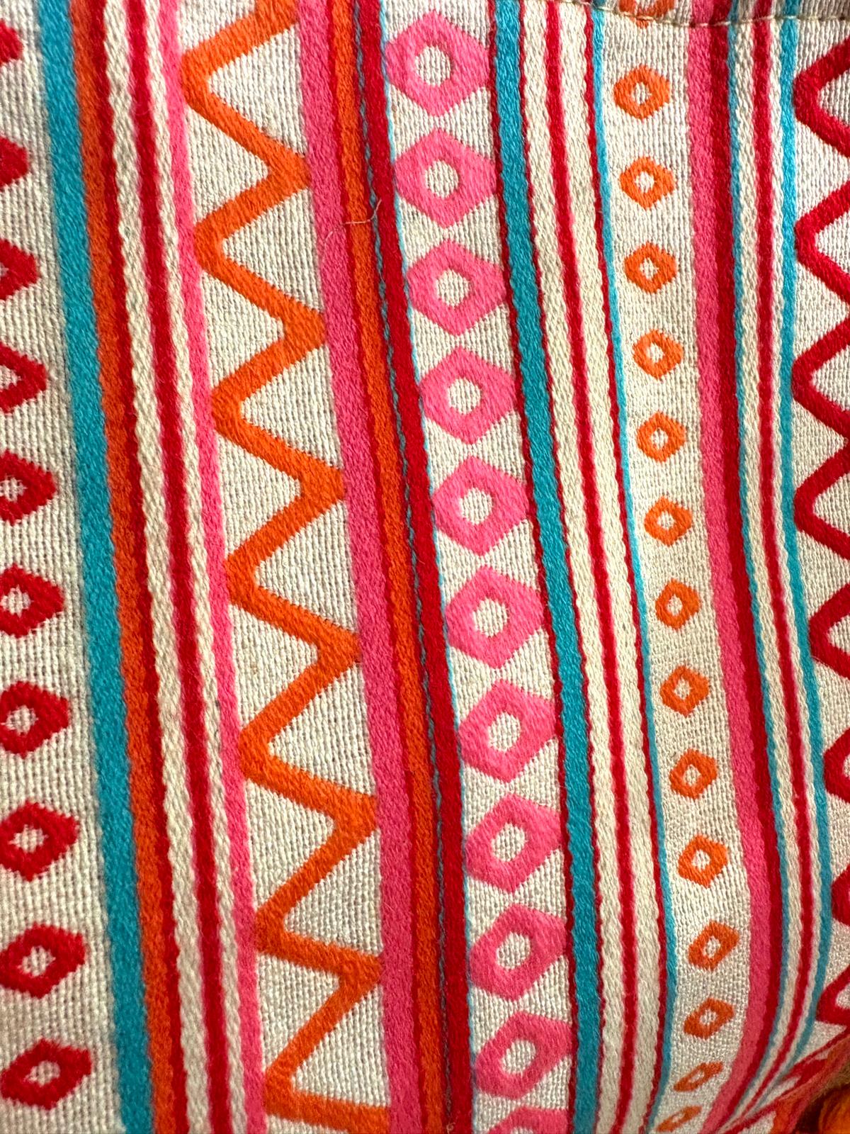 印度製造 - 棉麻配彩色刺繡布蘇蘇袋