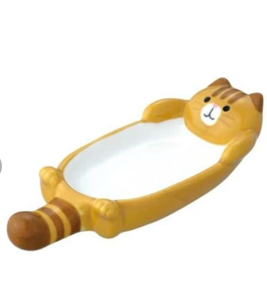 三花貓醬油碟連筷子架