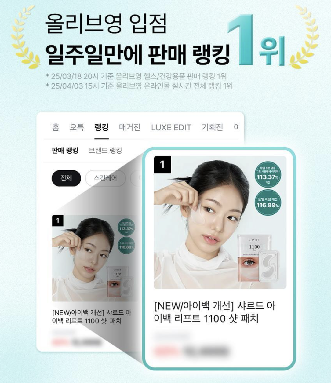 韓國 CHARDE 1100微針 導入 眼袋提拉貼 Eye Bag Lift 1100 Shot Patch