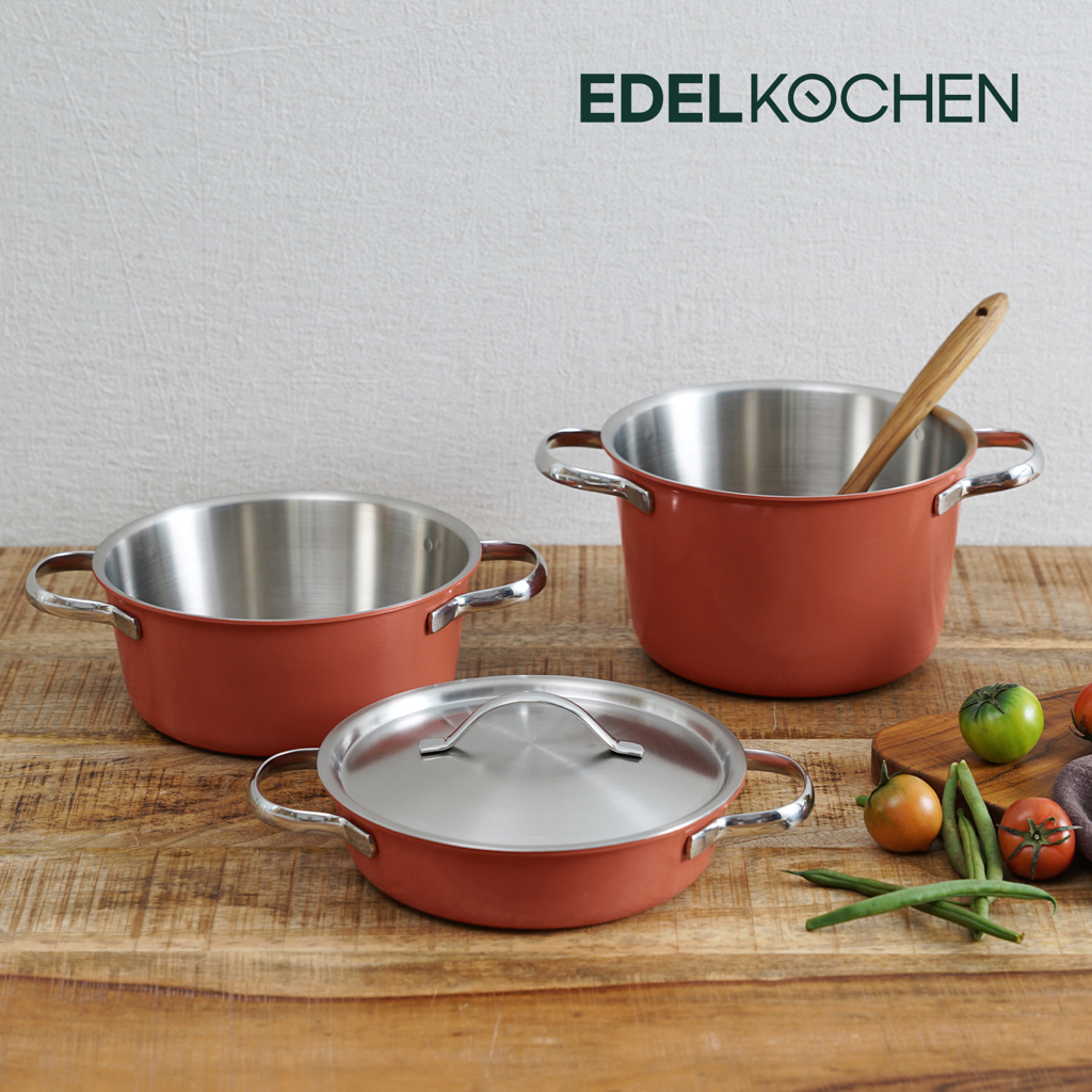 Edelkochen 5層不鏽鋼組合鍋具3件套裝 (適用於電磁爐)