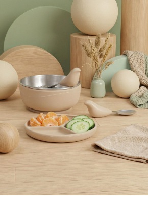 PICABOO 布咔寶學習餐具套裝 夢幻奶茶色 (期間限定)