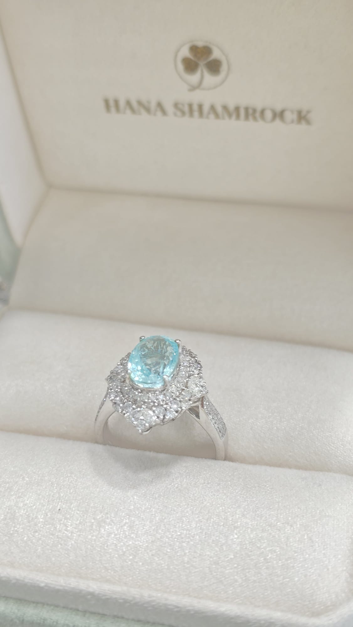18K 帕拉依巴鑽石戒指 D2.57ct