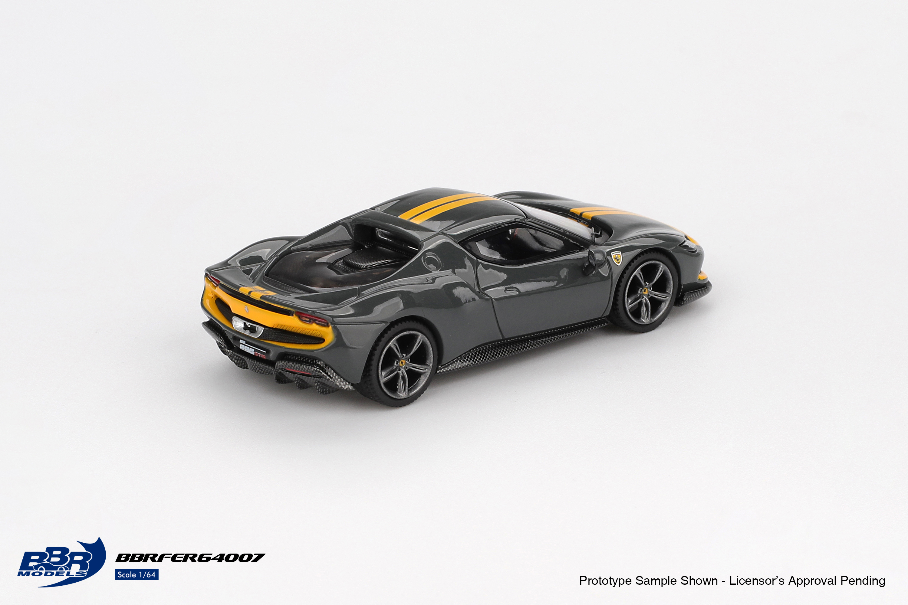 BBR Models 1/64 Ferrari 296 GTB Assetto Fiorano Grigio Scuro - BBRFER64007