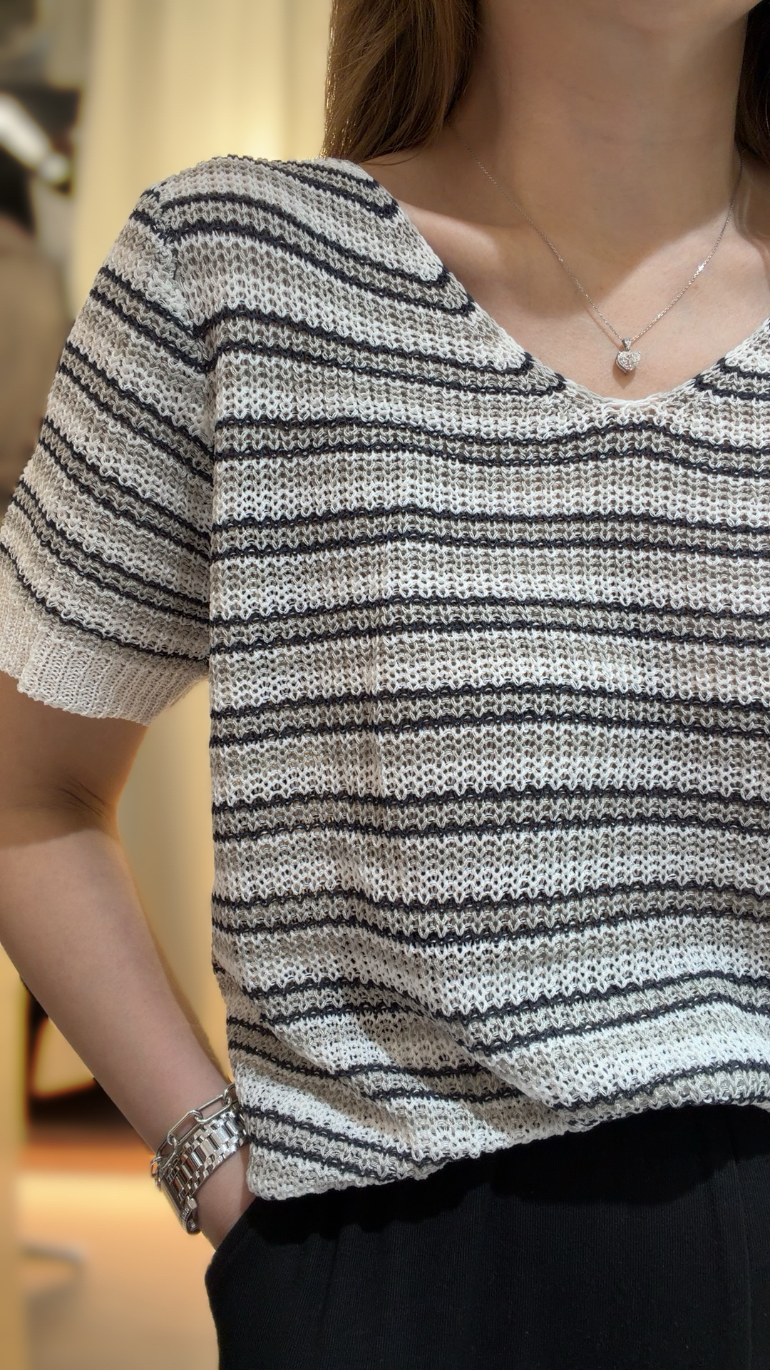 💗大熱💗條紋針織短袖上衣