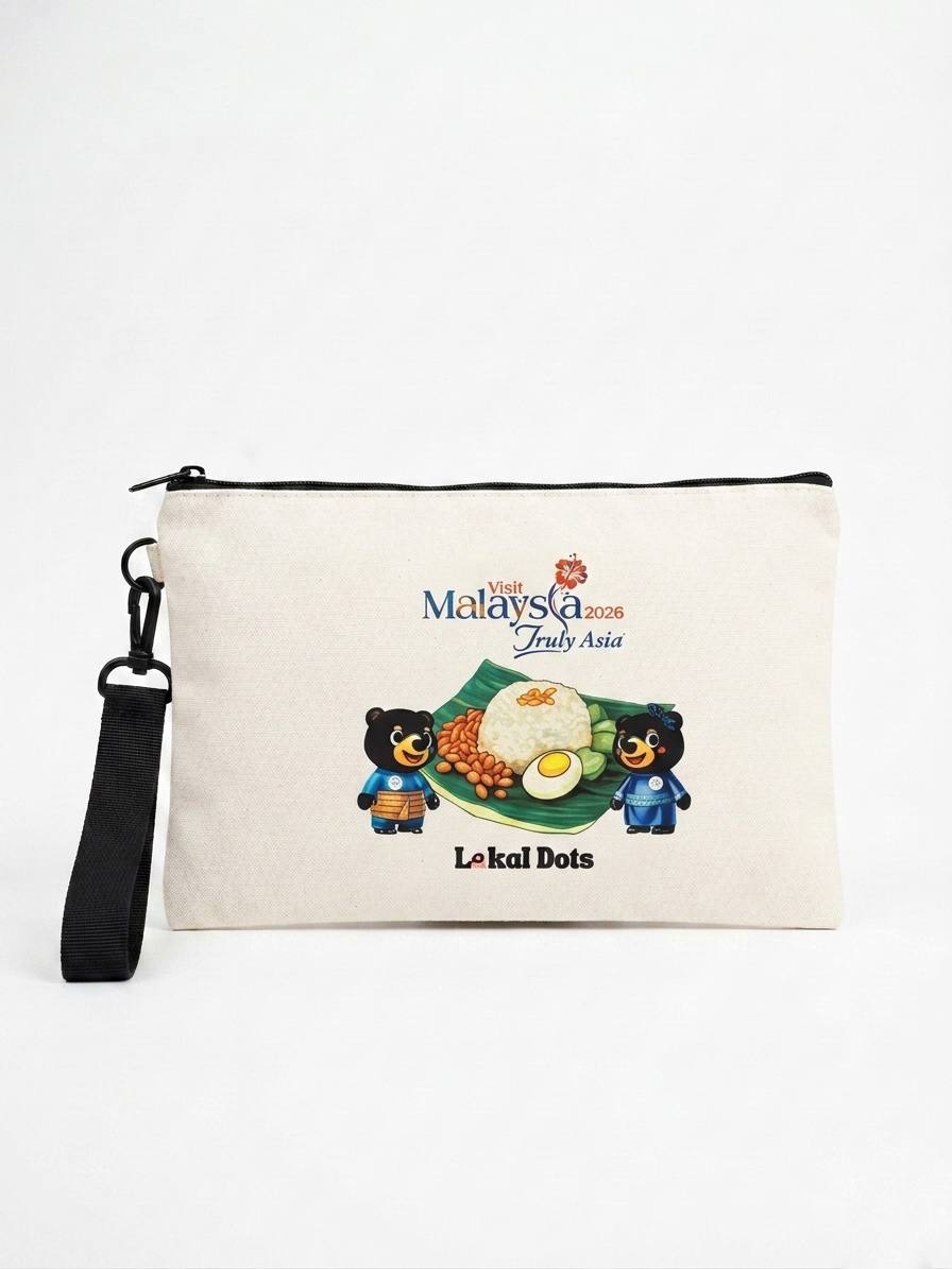 LDVM15 - Rectangle Canvas Pouch Nasi Lemak