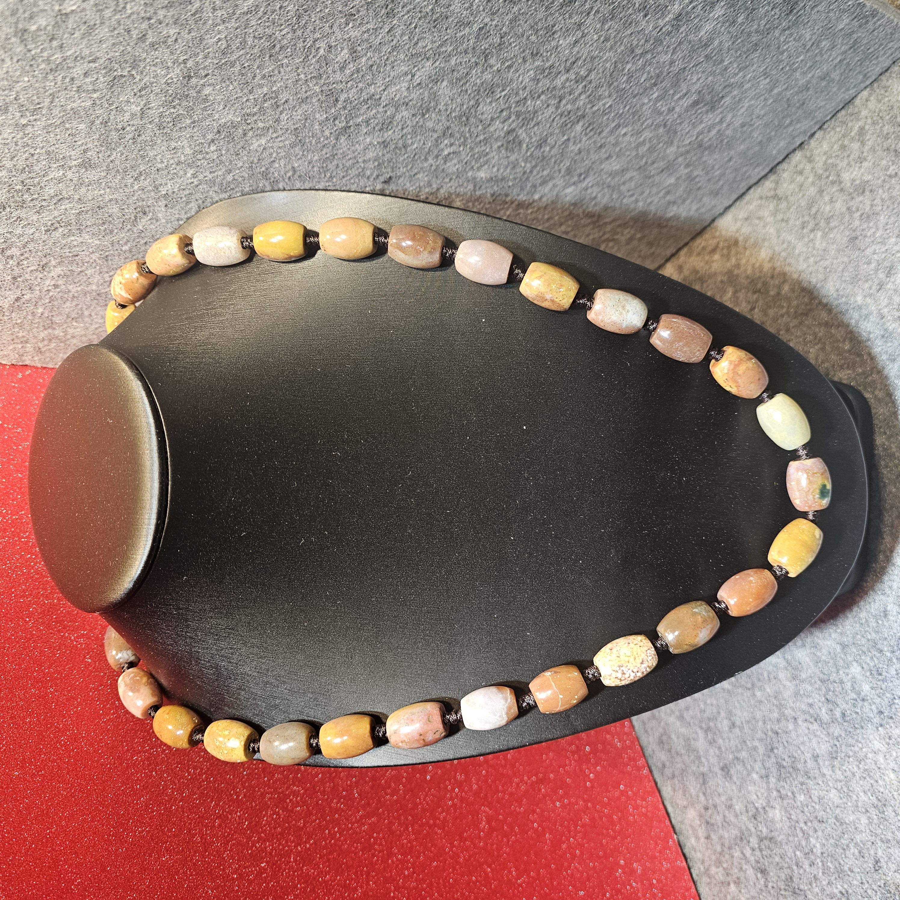 瑪瑙路路通織繩頸鏈