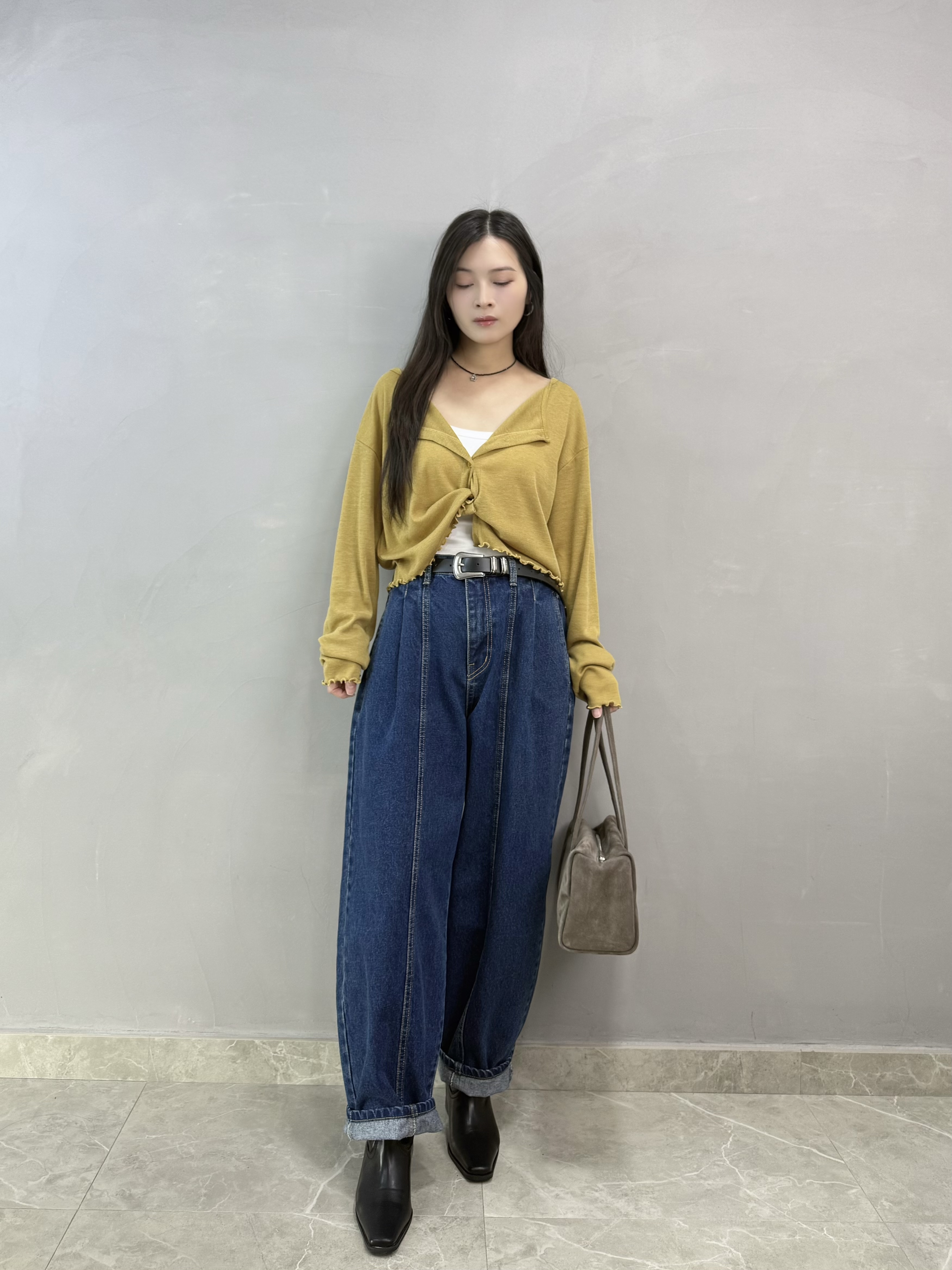 F06 兩著木耳邊外套仔