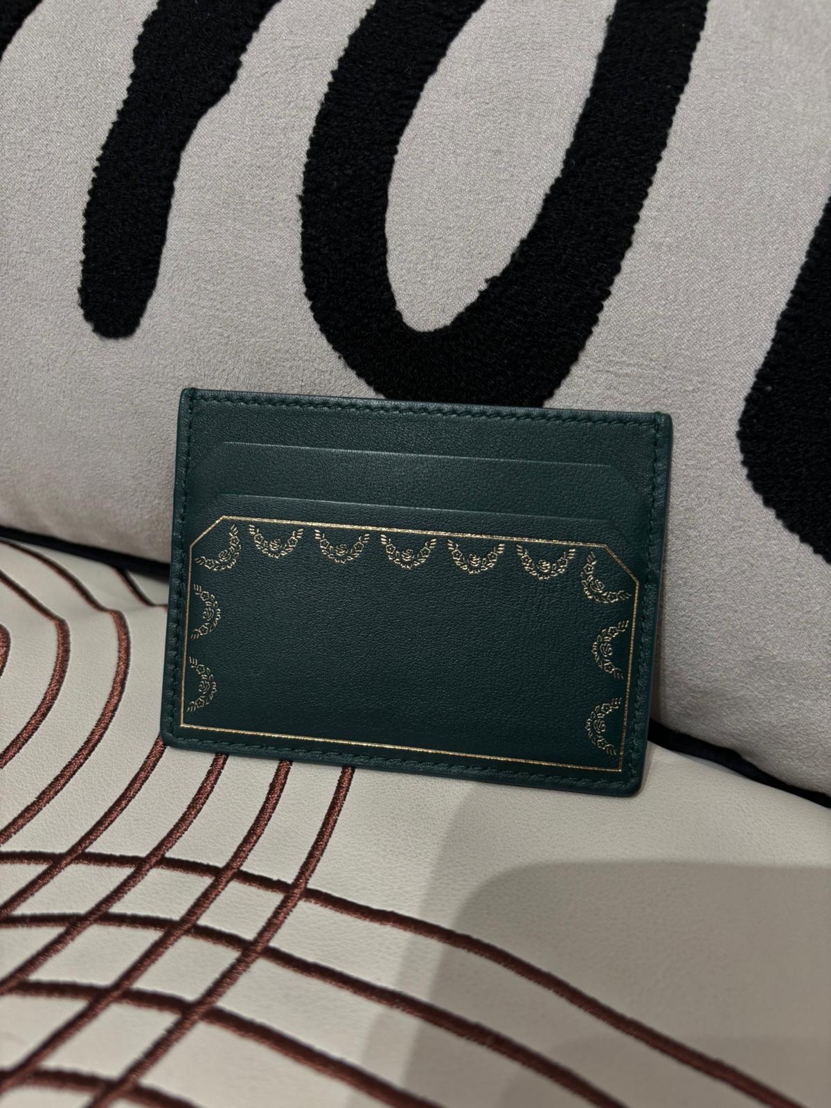 Cartier Card Holder Guirlande Green Calfskin,100%Authentic,99%New ✅收據副本 