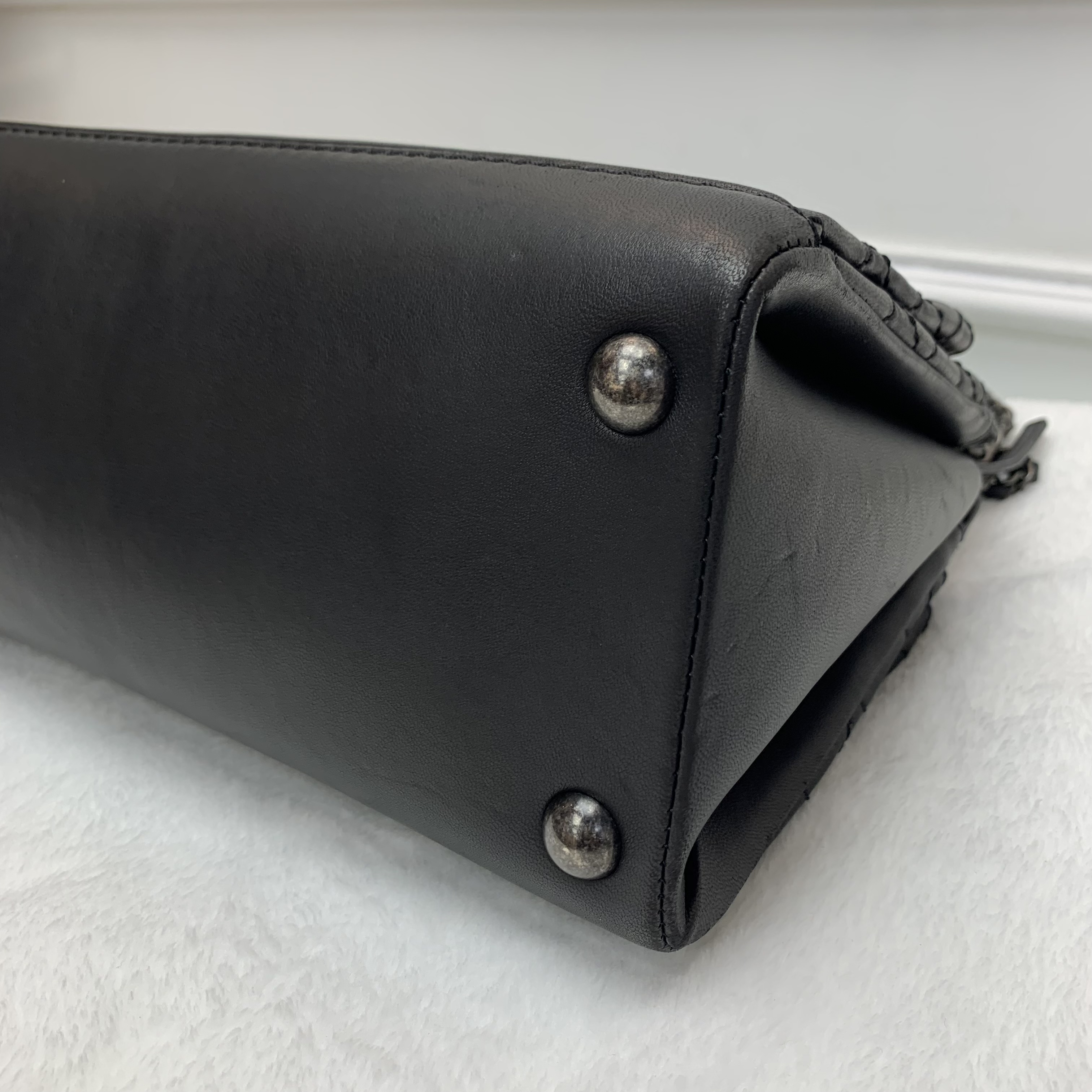 中古包🖤Chanel黑色小羊皮金屬鎖鏈肩背袋