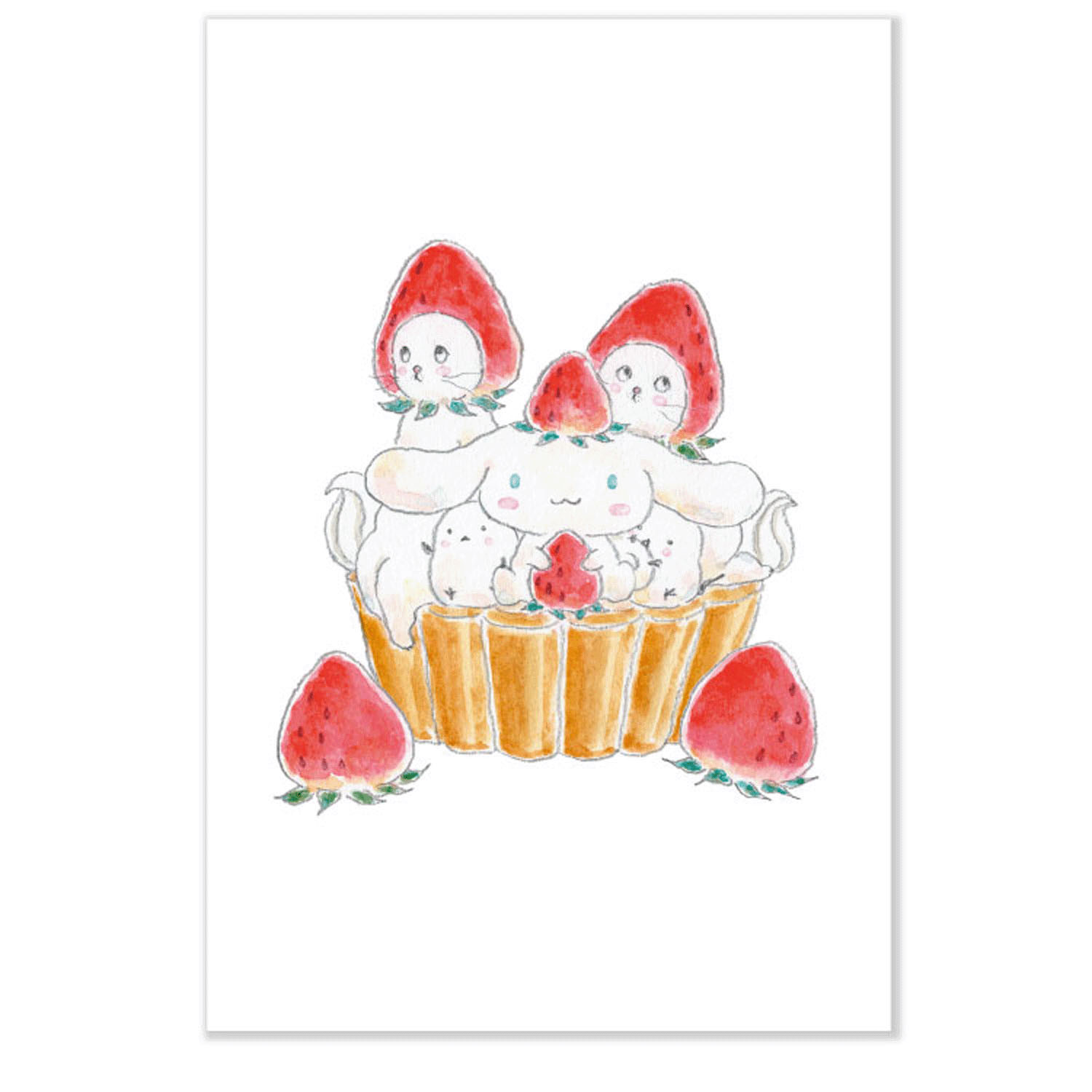 Tocorocomugi × Sanrio - 明信片 (玉桂狗草莓塔款)