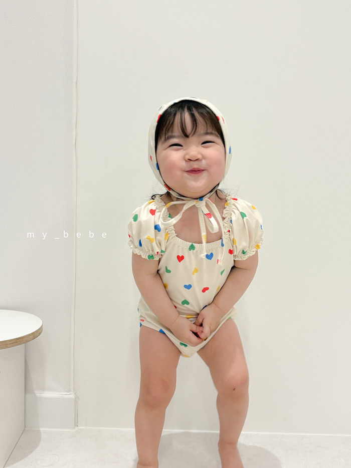 🇰🇷mybebe 泳衣+帽