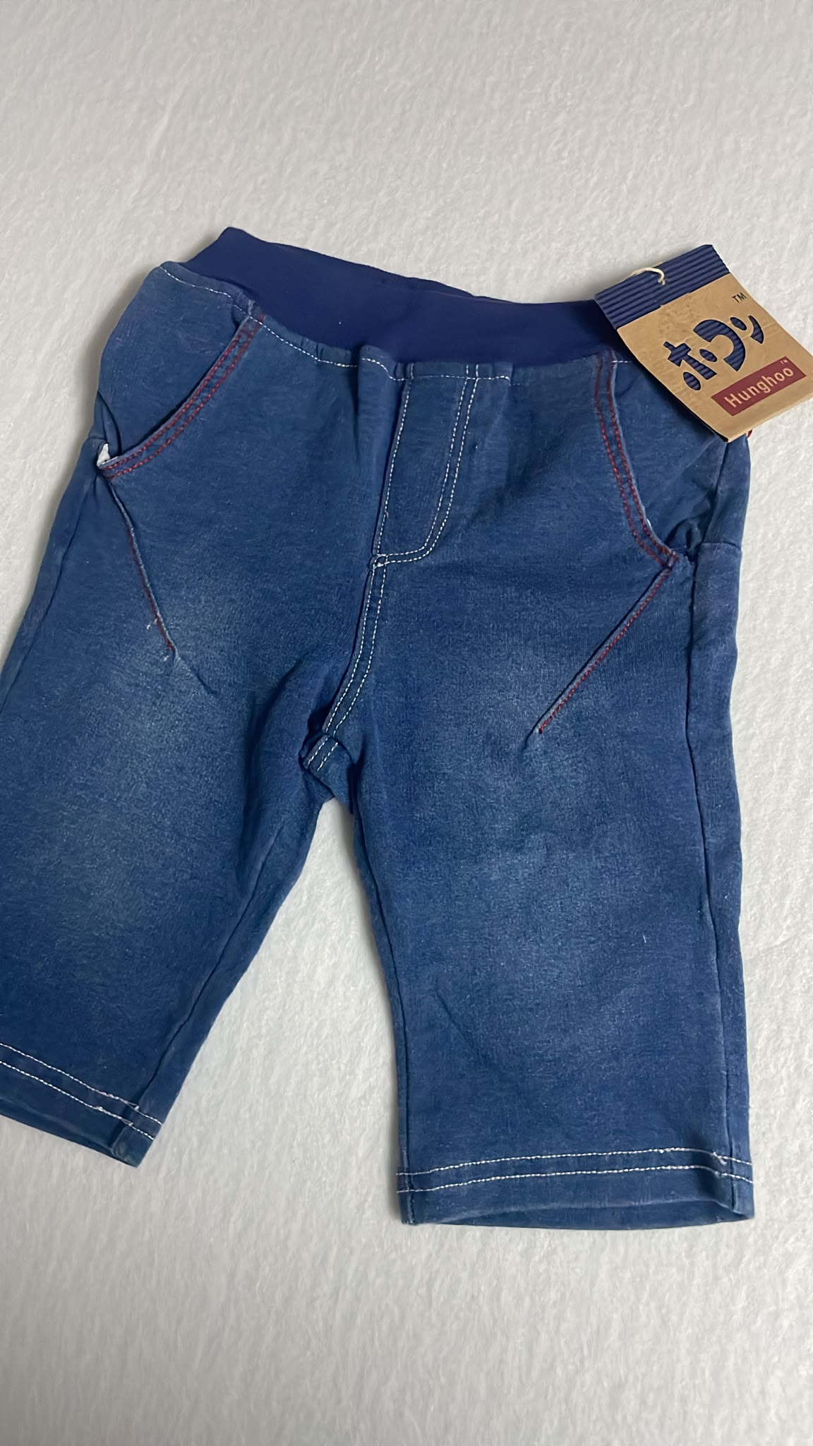 韓國單牛仔五分褲-柔軟，舒服款90//100/120碼 （清貨不設儲貨-box M2)