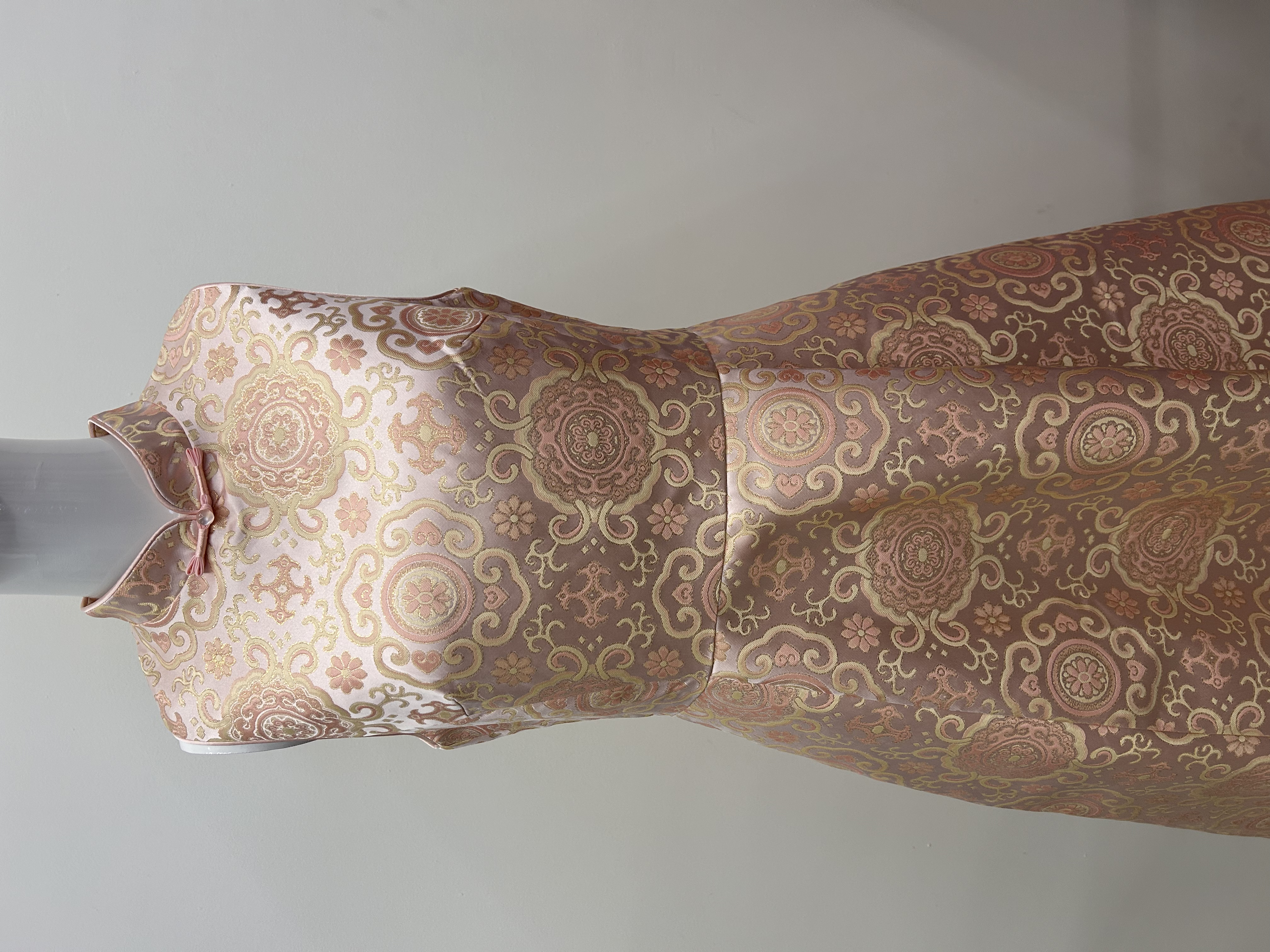 577.WB Embroidered Sleeveless A-Line Qipao