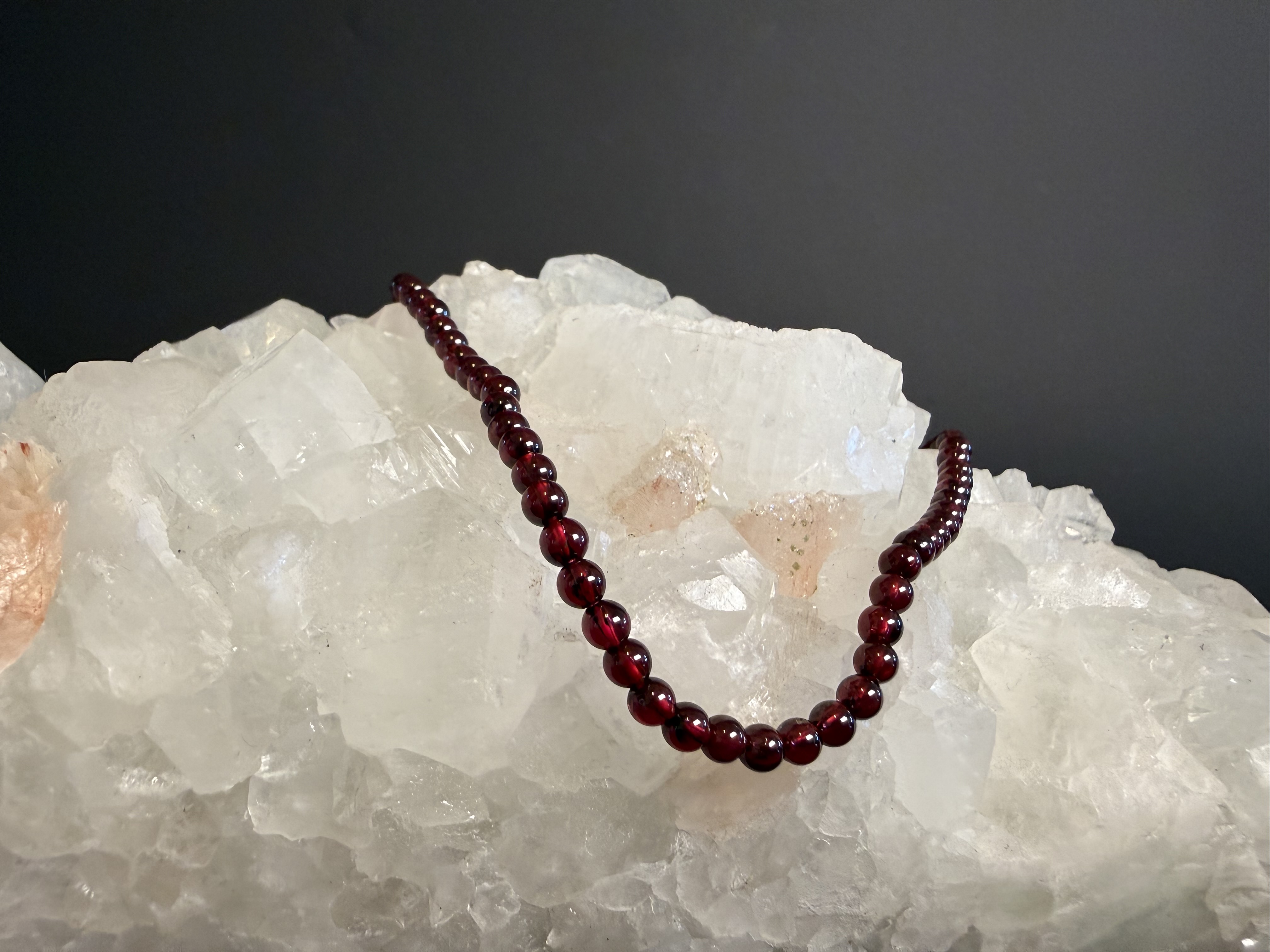 石榴石手串｜Garnet Bracelet｜4mm｜單圈／雙圈