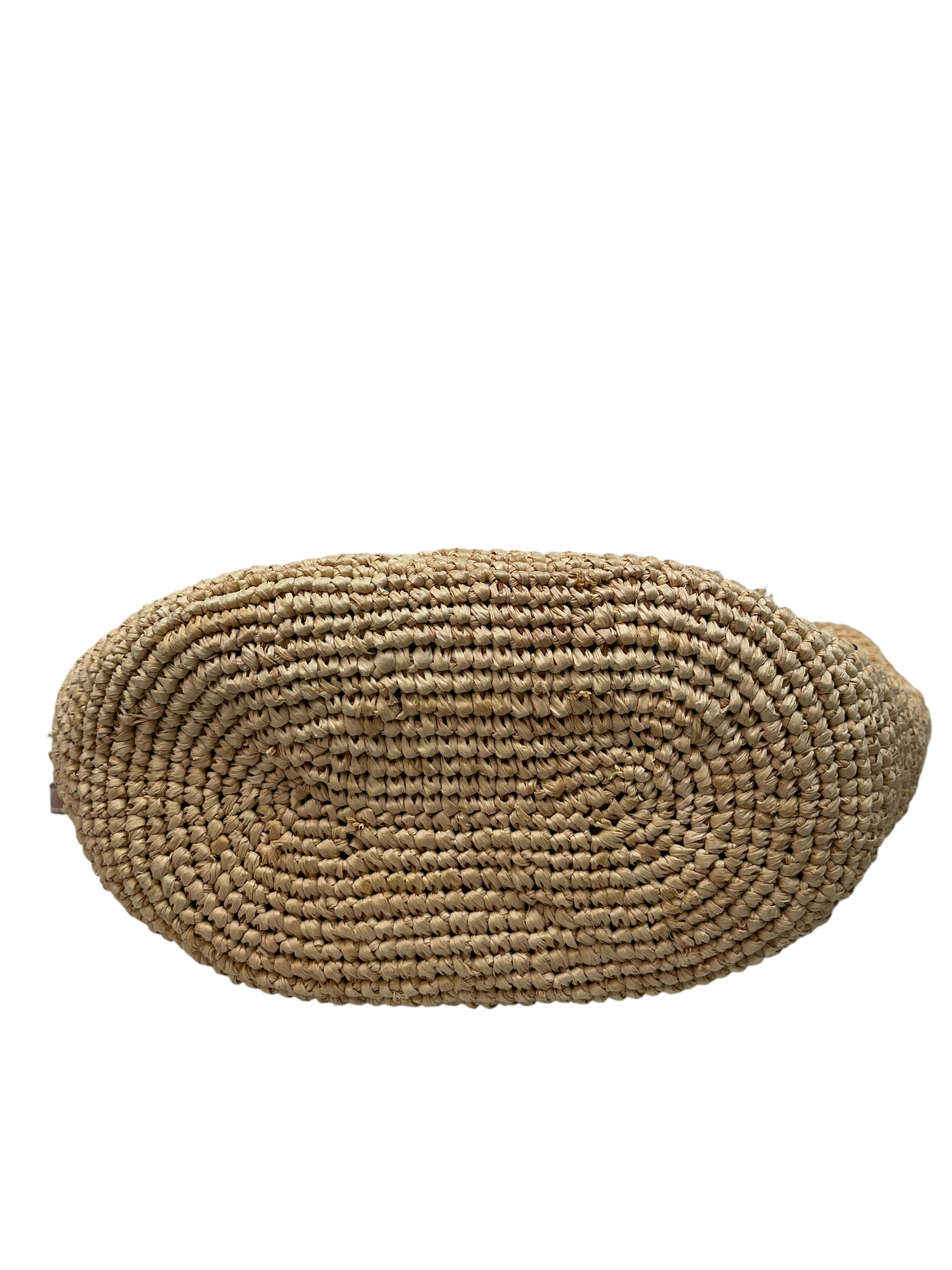Pre-Owned LOEWE Paula's Ibiza Slit Raffia And Leather Tote Bag / Product Code: 26050221