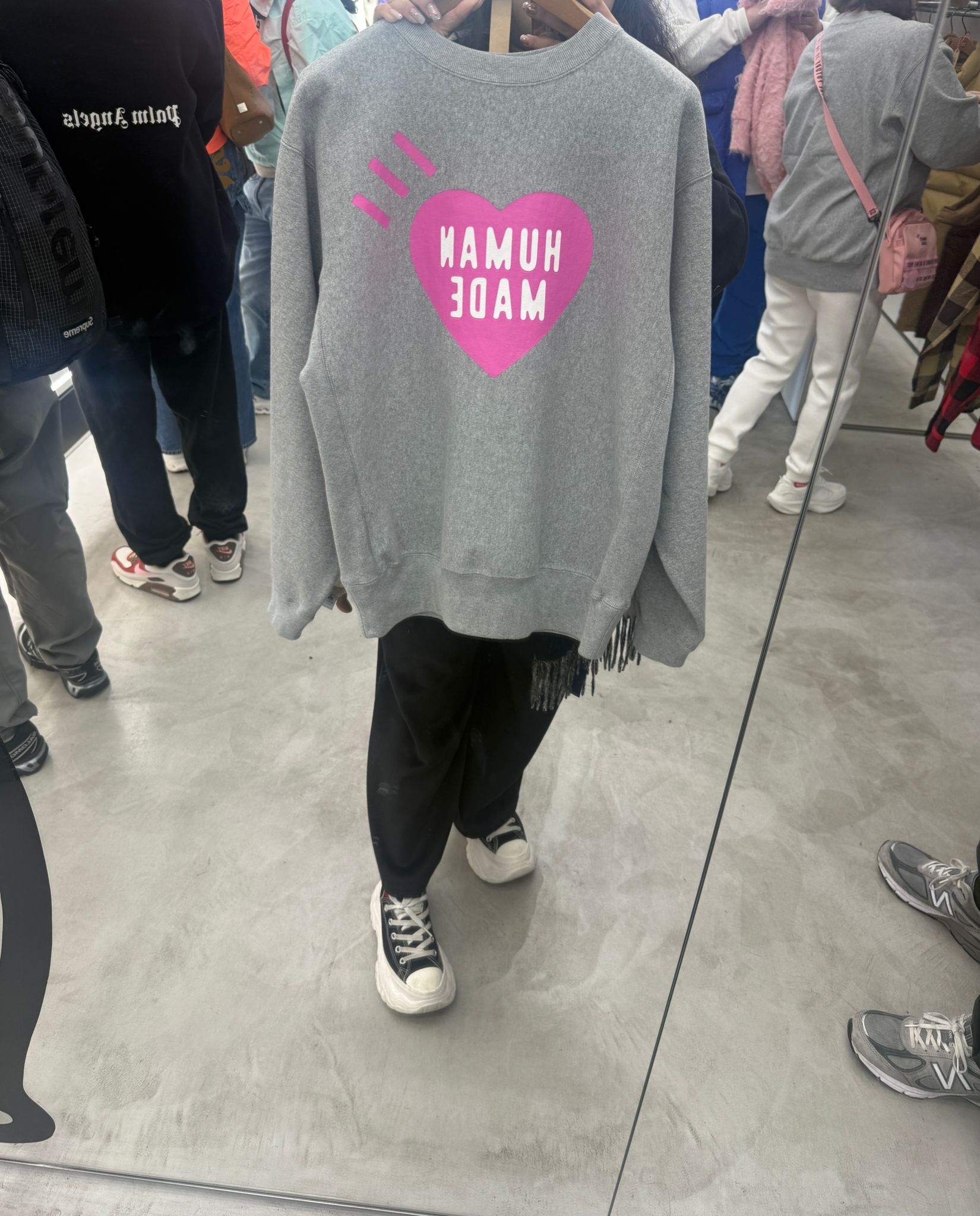 門市限定版 pink 心衛衣 S-xl black