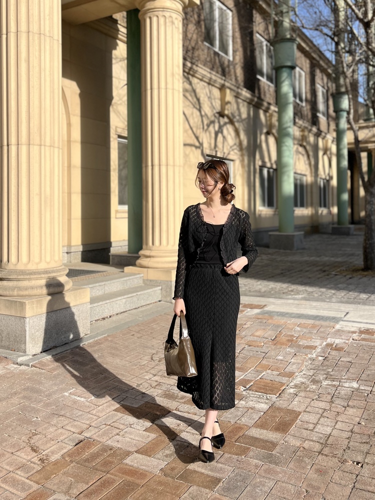 The Lacie Cardigan Set (Black)