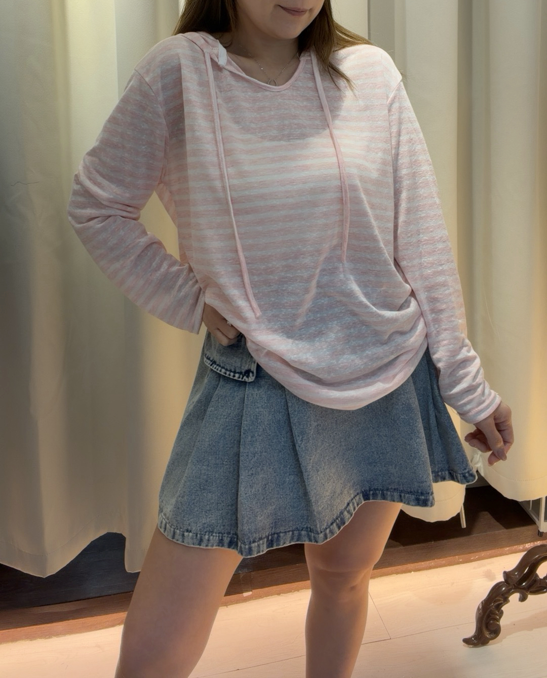 條紋連帽上衣/可當防曬👍🏻