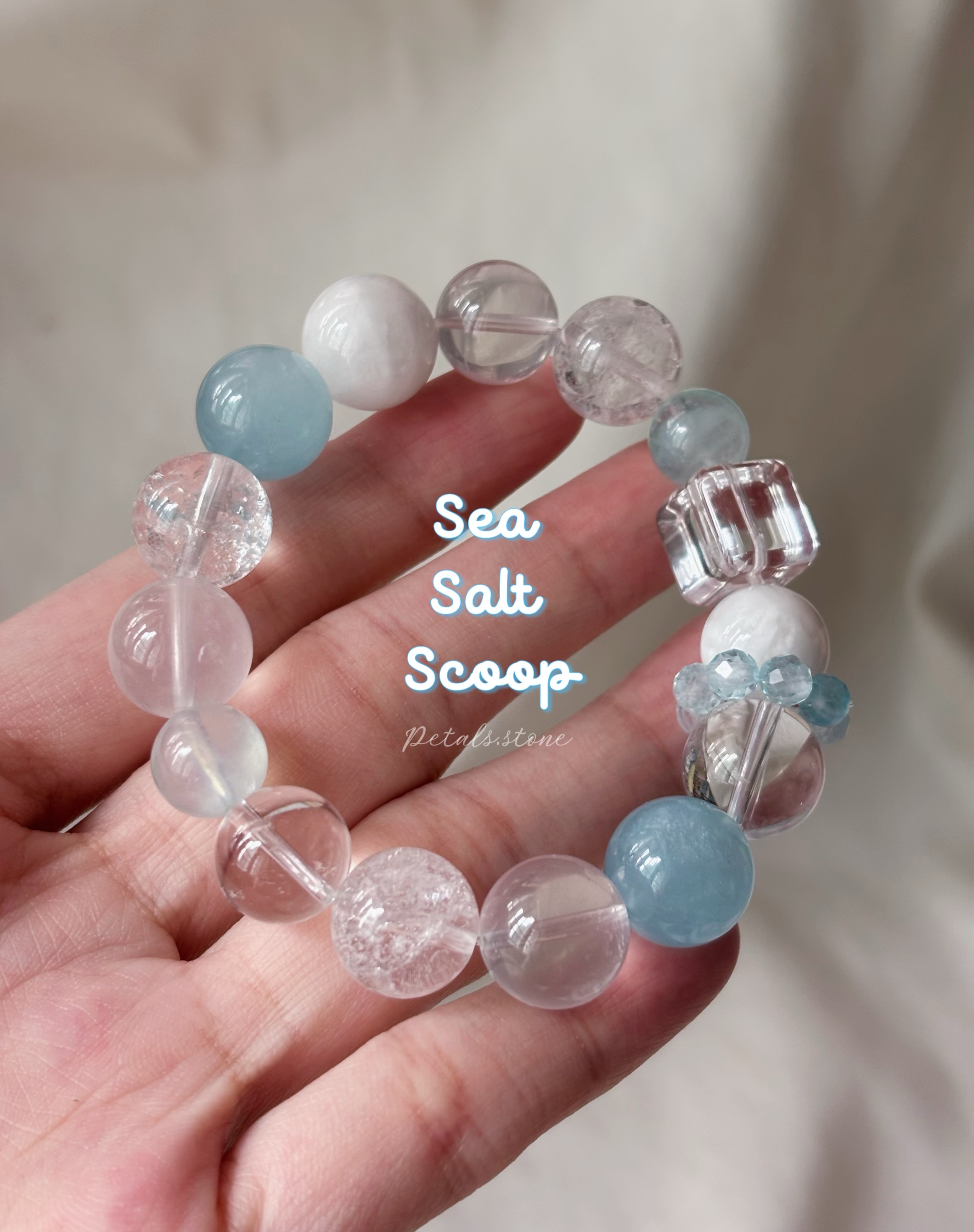 🍦Sea Salt Scoop | 海藍賽 白水晶 白阿賽 雪花幽靈 奶白晶
