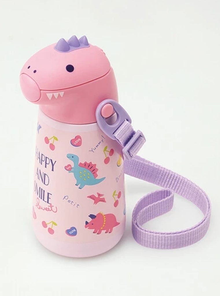 📢現貨 日本直送~新款恐龍水樽 粉紅色