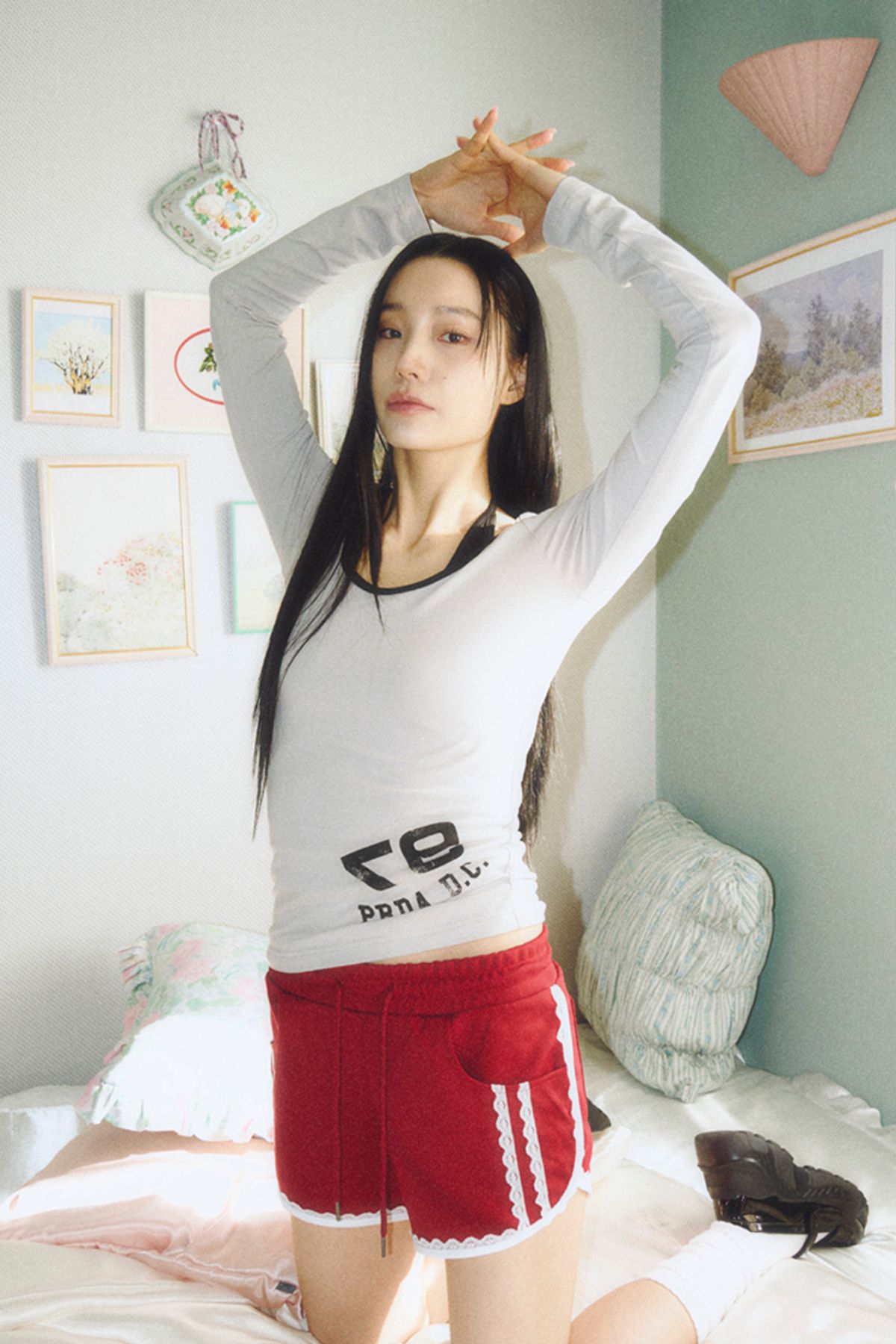 🇰🇷訂購｜PRENDA｜97 PDC LOGO LAYERED LONG SLEEVE 3色 