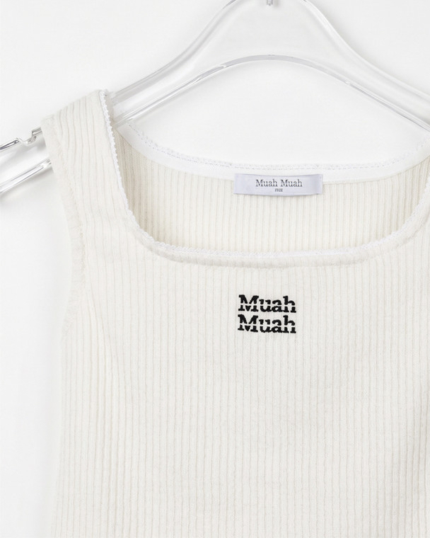MuahMuah LACE SQUARE NECK SLEEVELESS