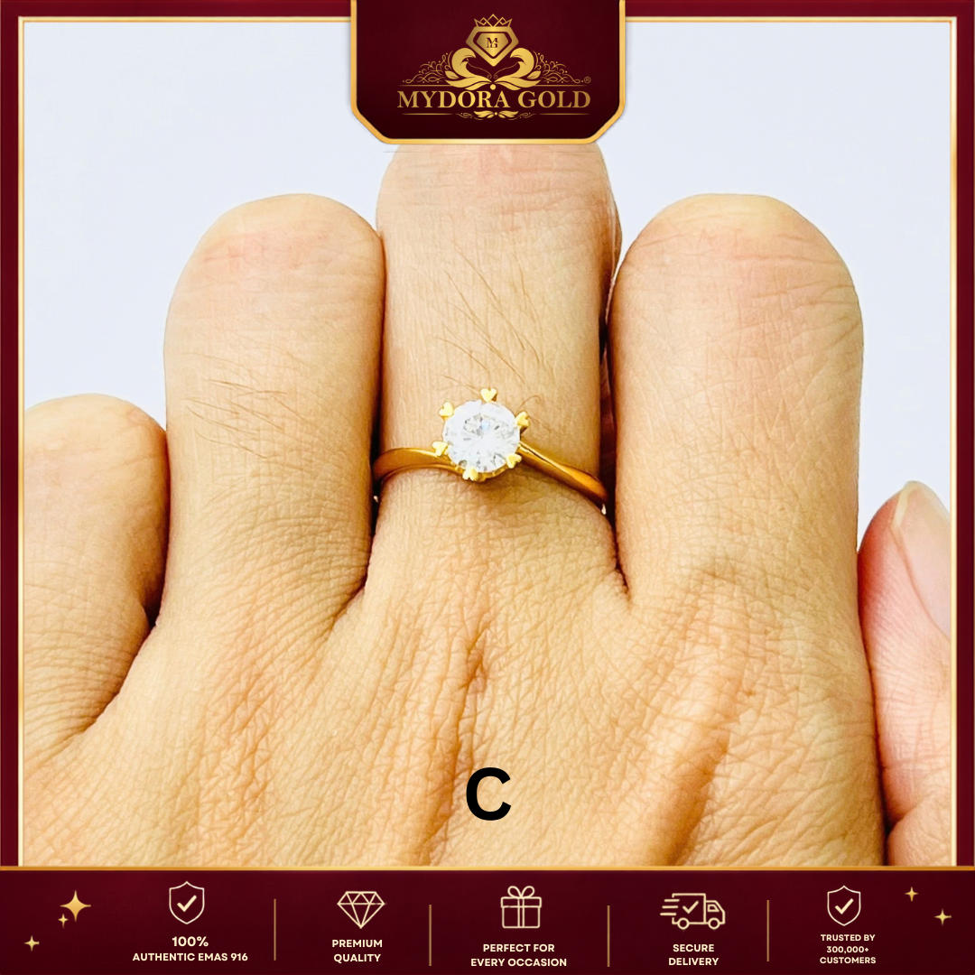 MYDORA Cincin Batu Felisa l EMAS 916/22K