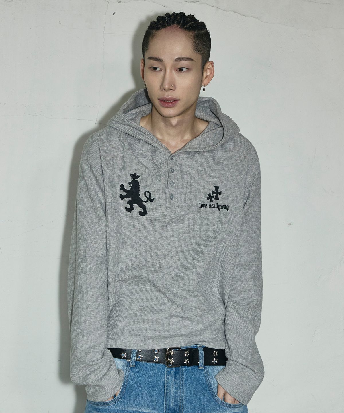 🇰🇷訂購｜SCALLYWAG 26SS｜Waffle Henley Neck Review 2色 