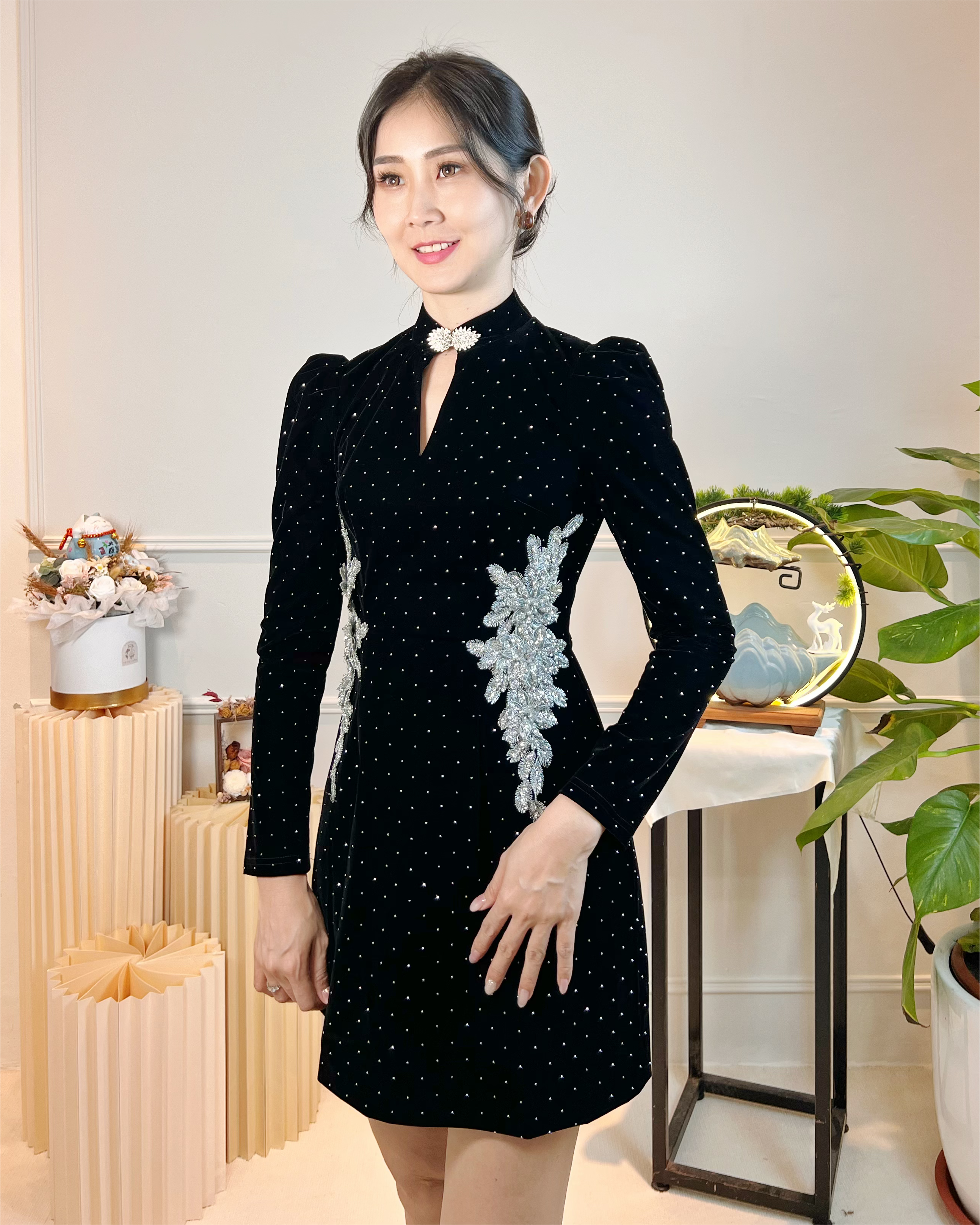 5091 Celeste Crystal Mini Dress