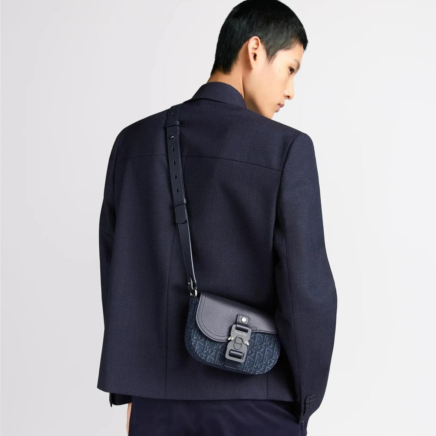 DIOR 🤍PRE OWNED Saddle 黑色老花郵差包 2025年 全套有單🖤