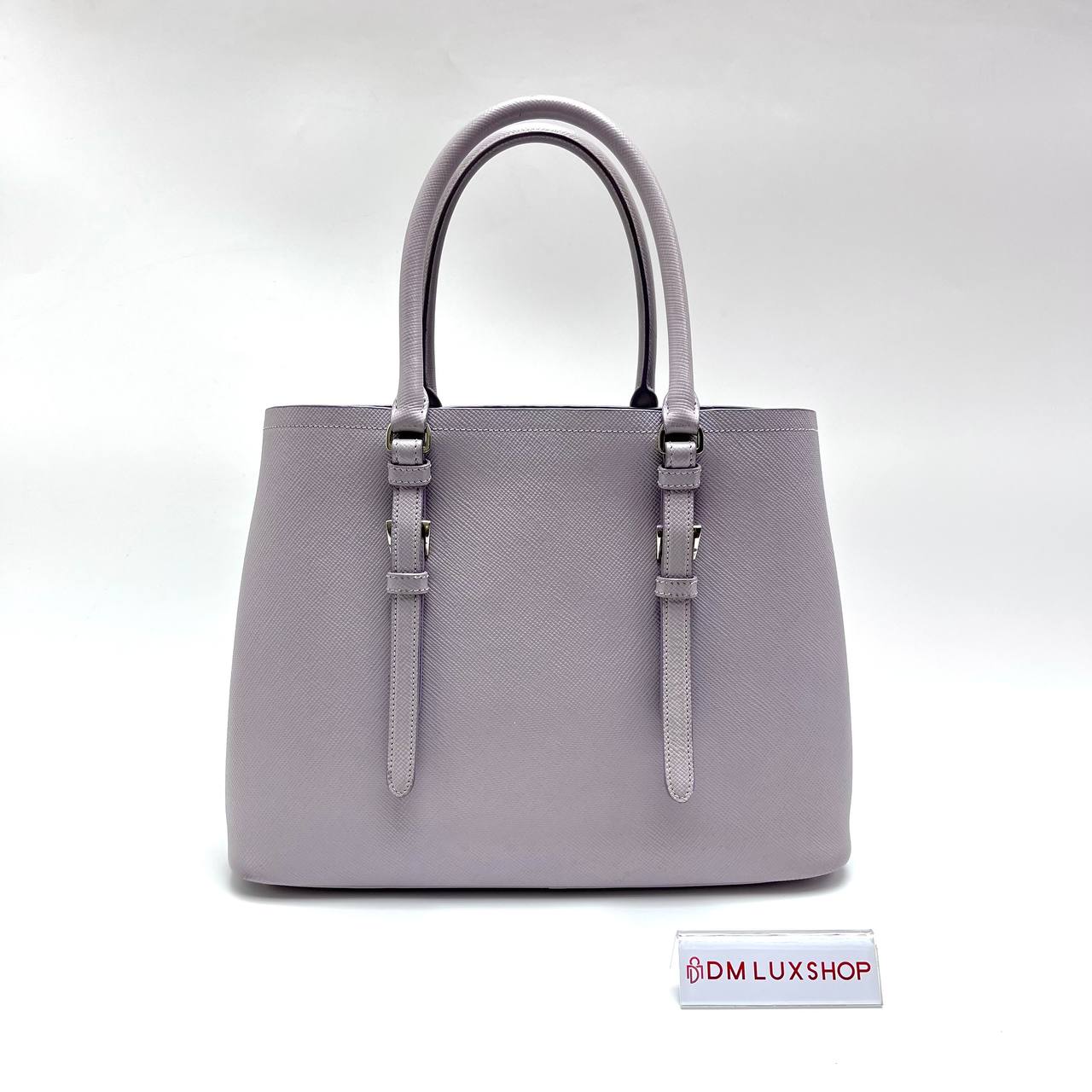 Prada Purple Saffiano Double Tote