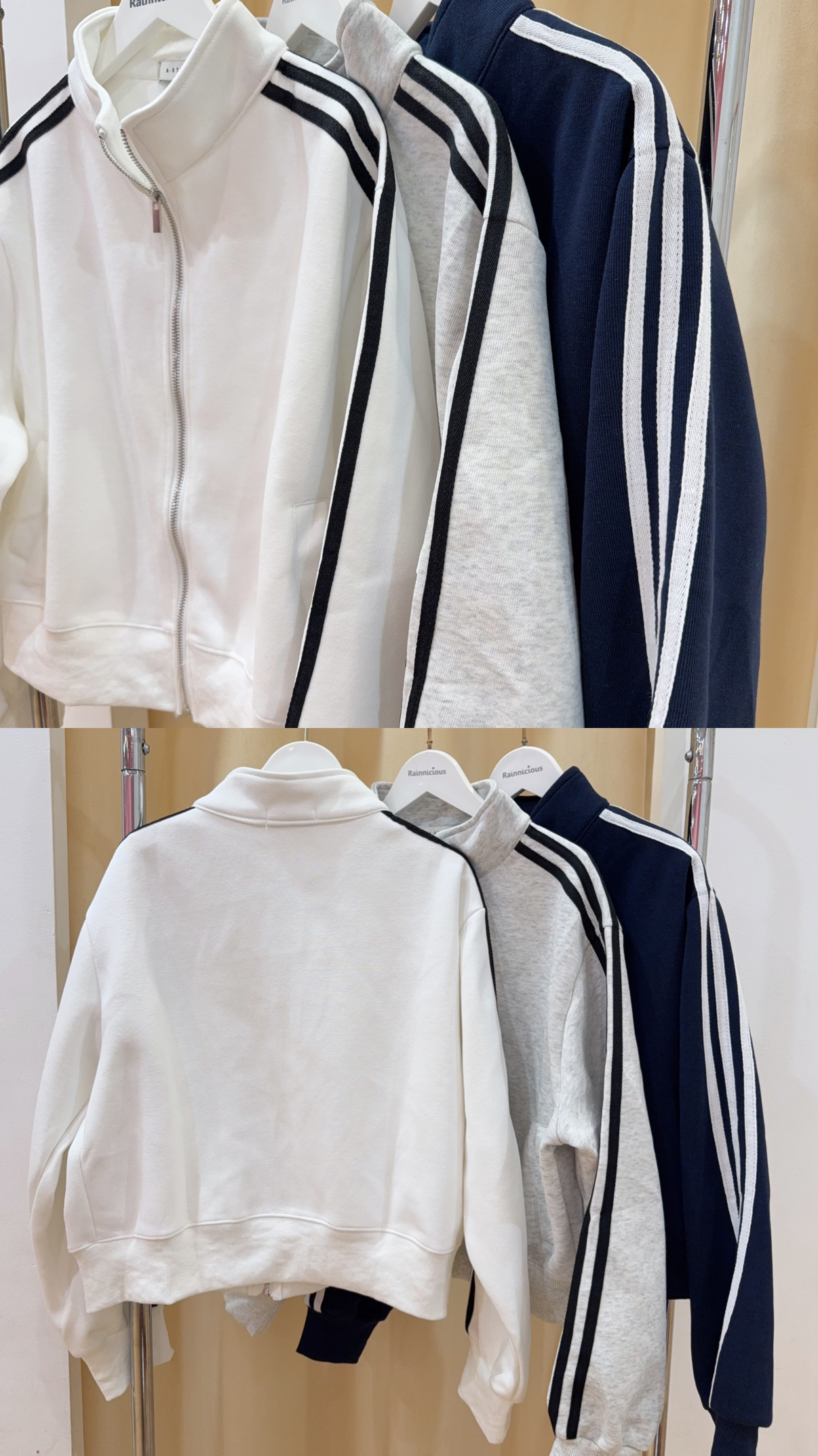 立领拉链棒球风外套上衣 R2854