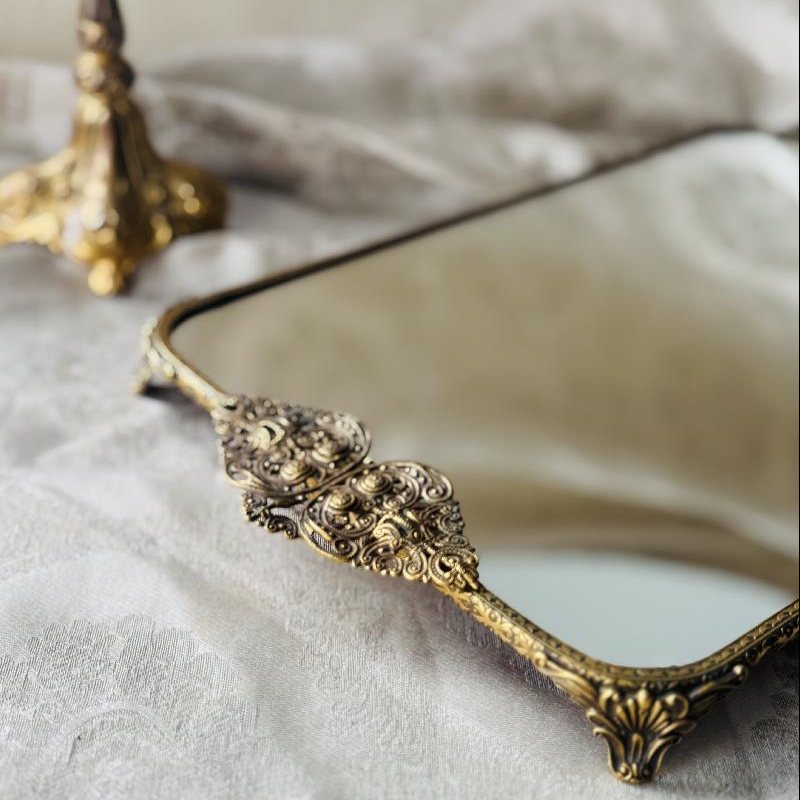 Vintage c.a. 1940-50s Made in England Regent of London Mirror Tray Vanity Tray- 20 x 30cm (MT2496)
