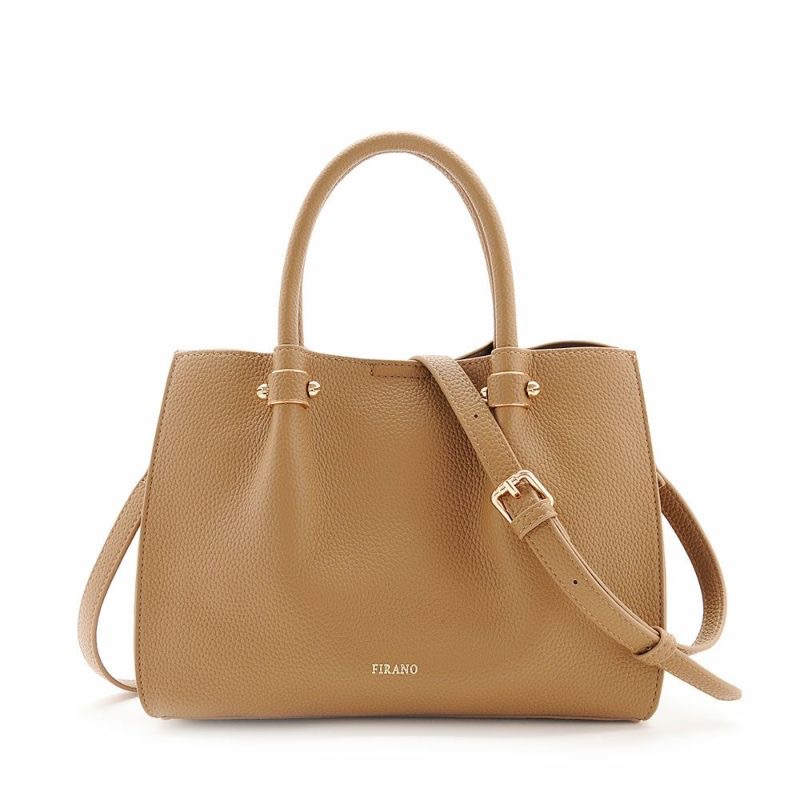 《現貨》日本firano傳統皮質側孭包(卡其色)