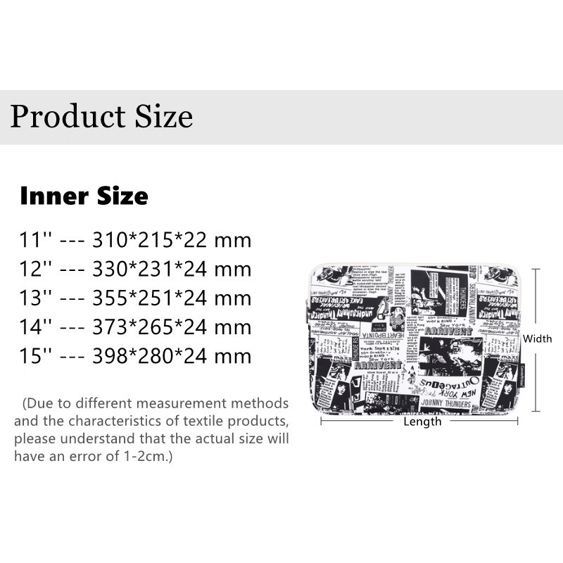 11 - 15 Inch Newspaper Laptop Bag