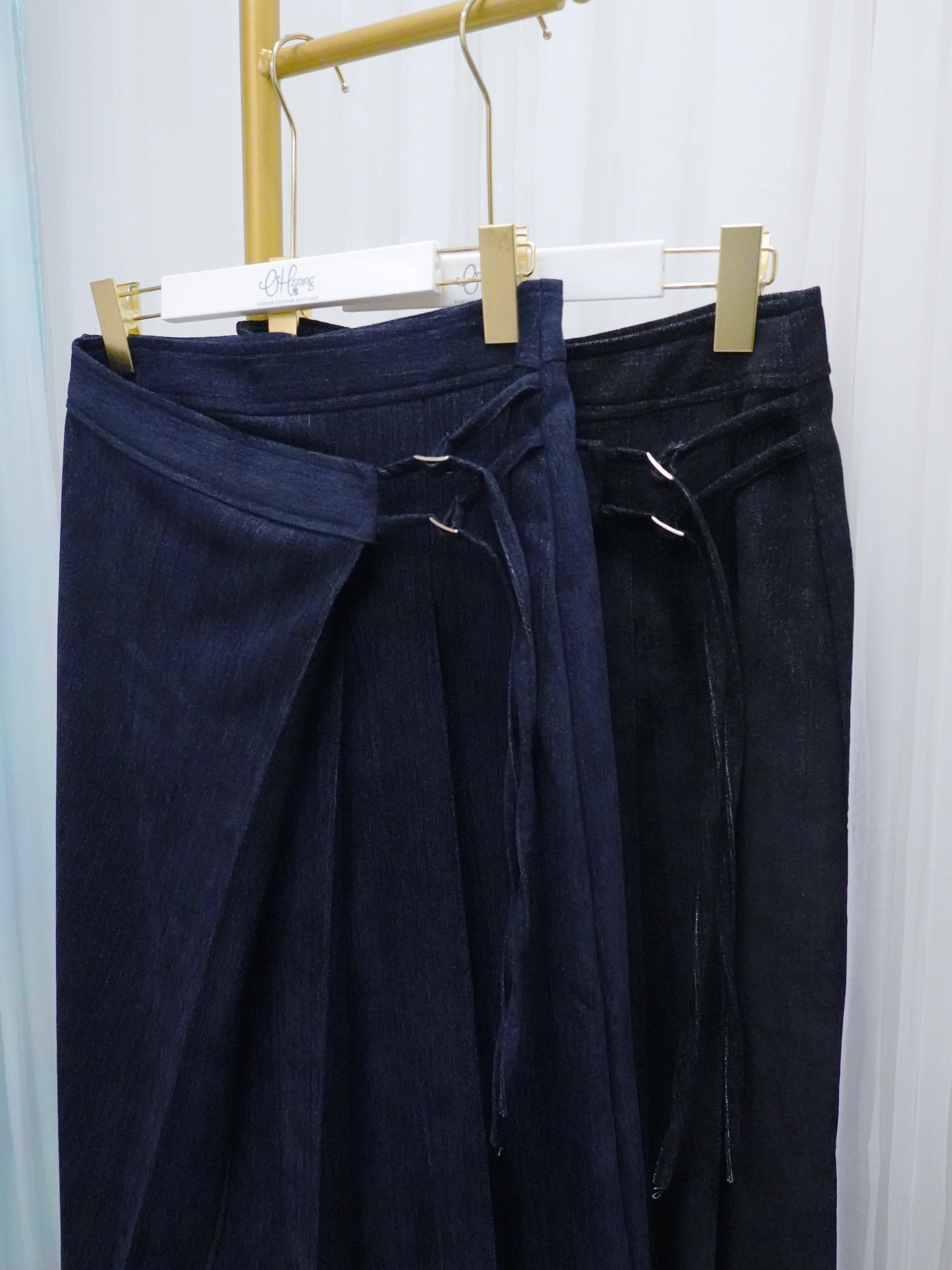 BOT04_11 仿牛仔斜CUT SK (3色)