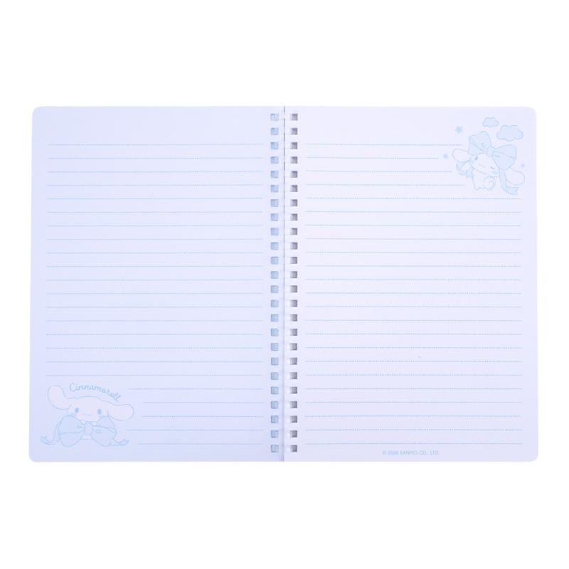 Cinnamoroll A5 Soft Wire-O Notebook A5軟線圈簿 (共100頁紙, 內頁間線)