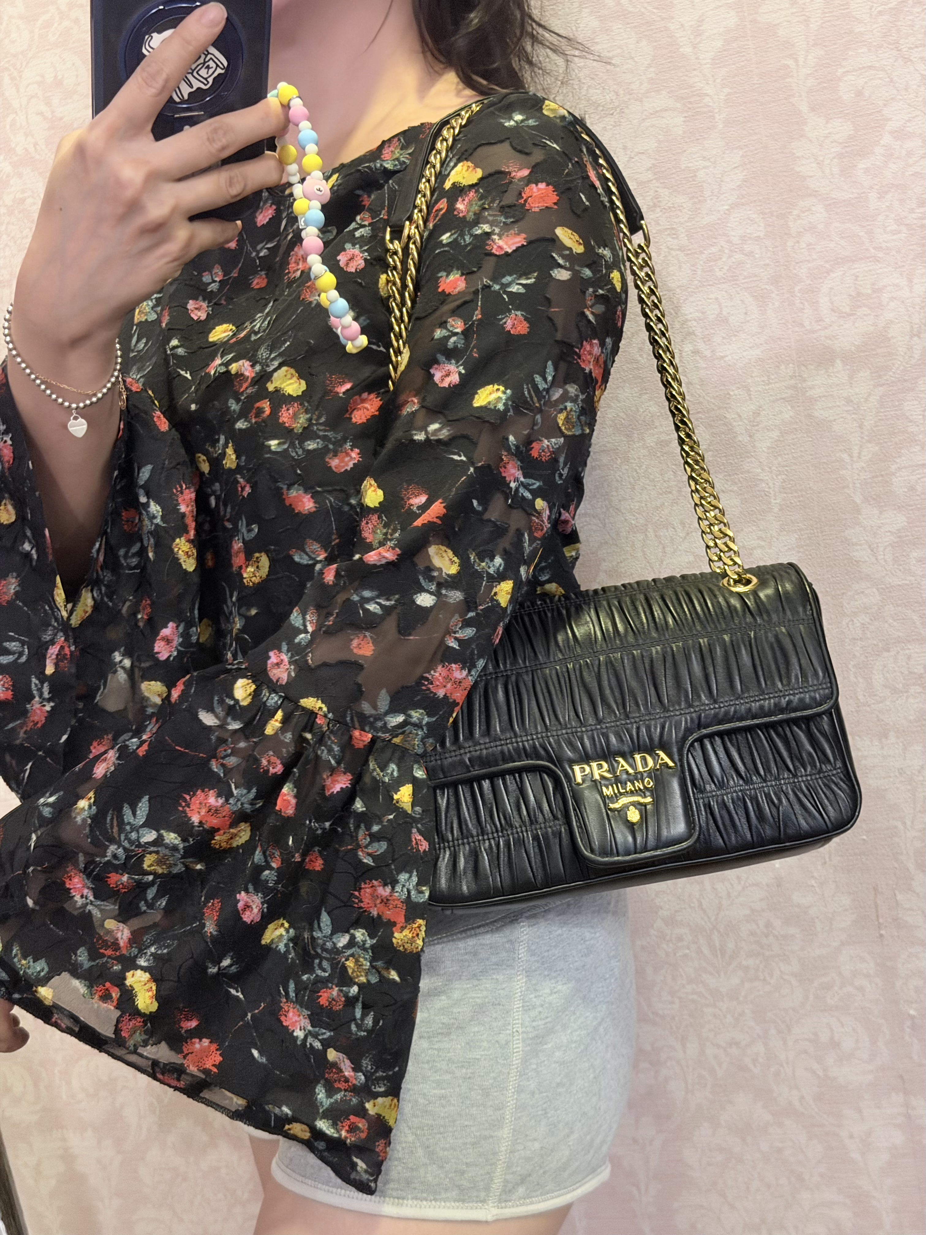 Prada Matelassé chain bag.