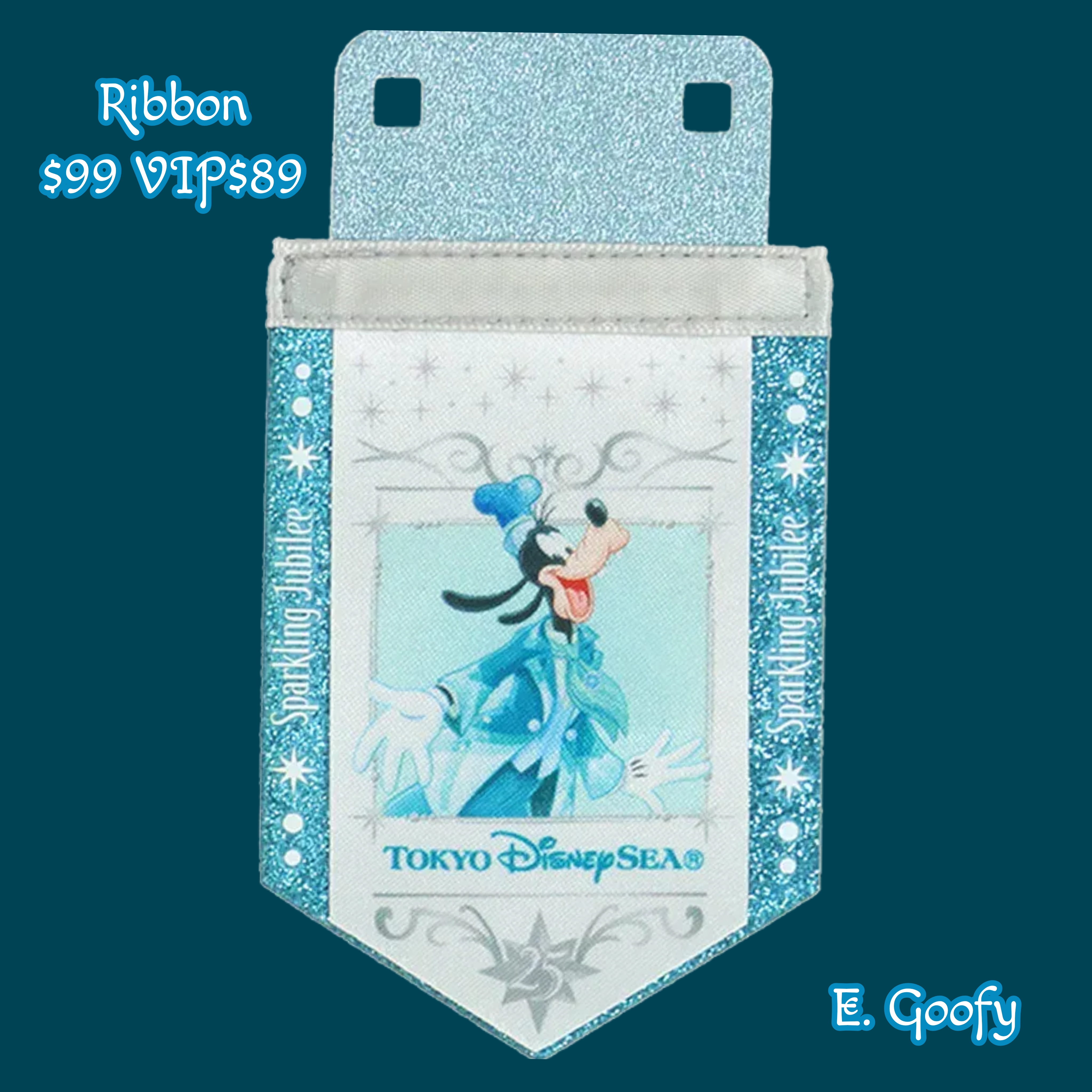 【預訂】DisneySea 25th Jubilee Badge - Jubilee Badge + Ribbon