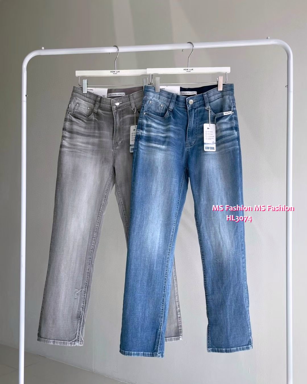 HL3074 韓國🌼Howluk靚洗水腳開叉直腳牛